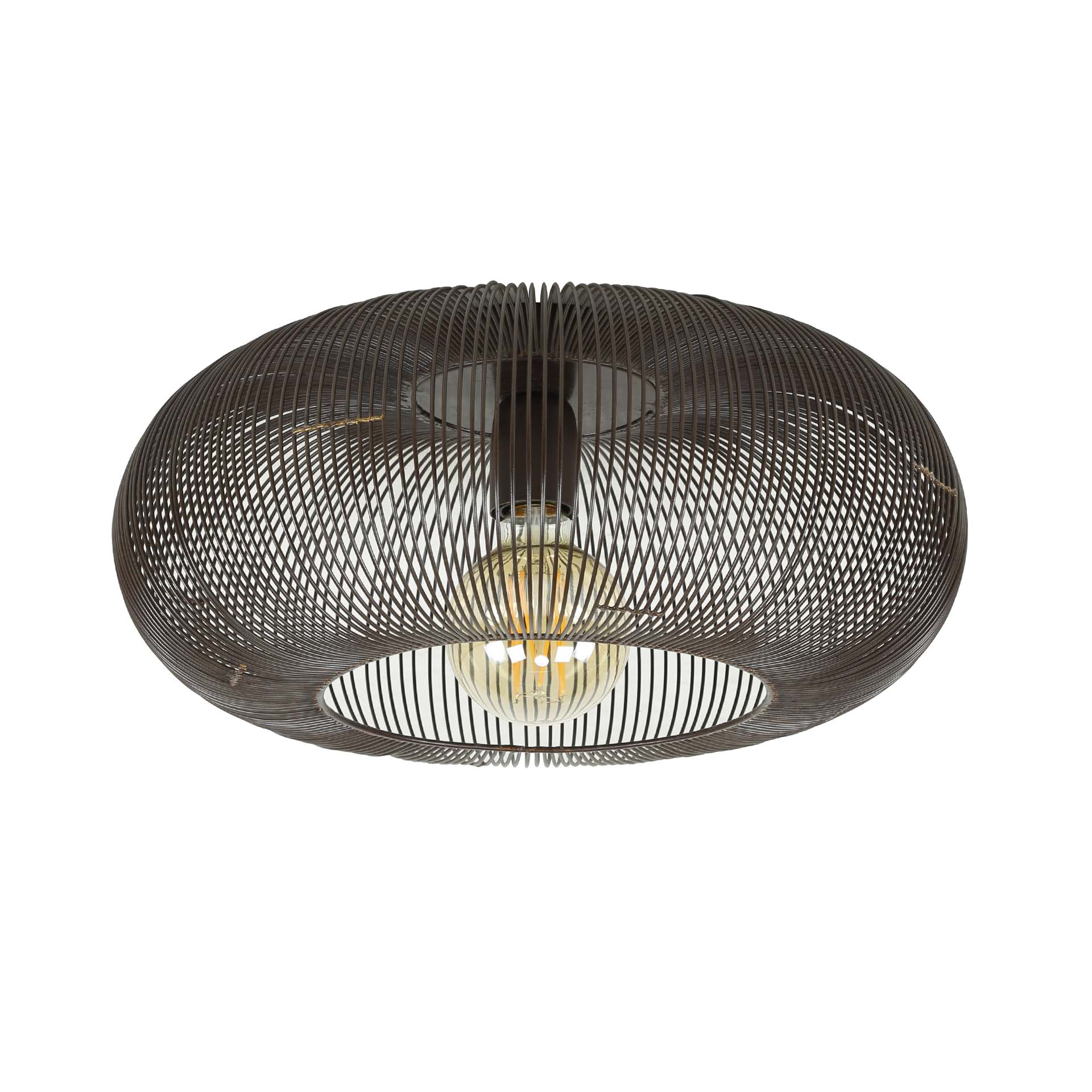 Taklampa Ø43 koppartwist / Svart nickel