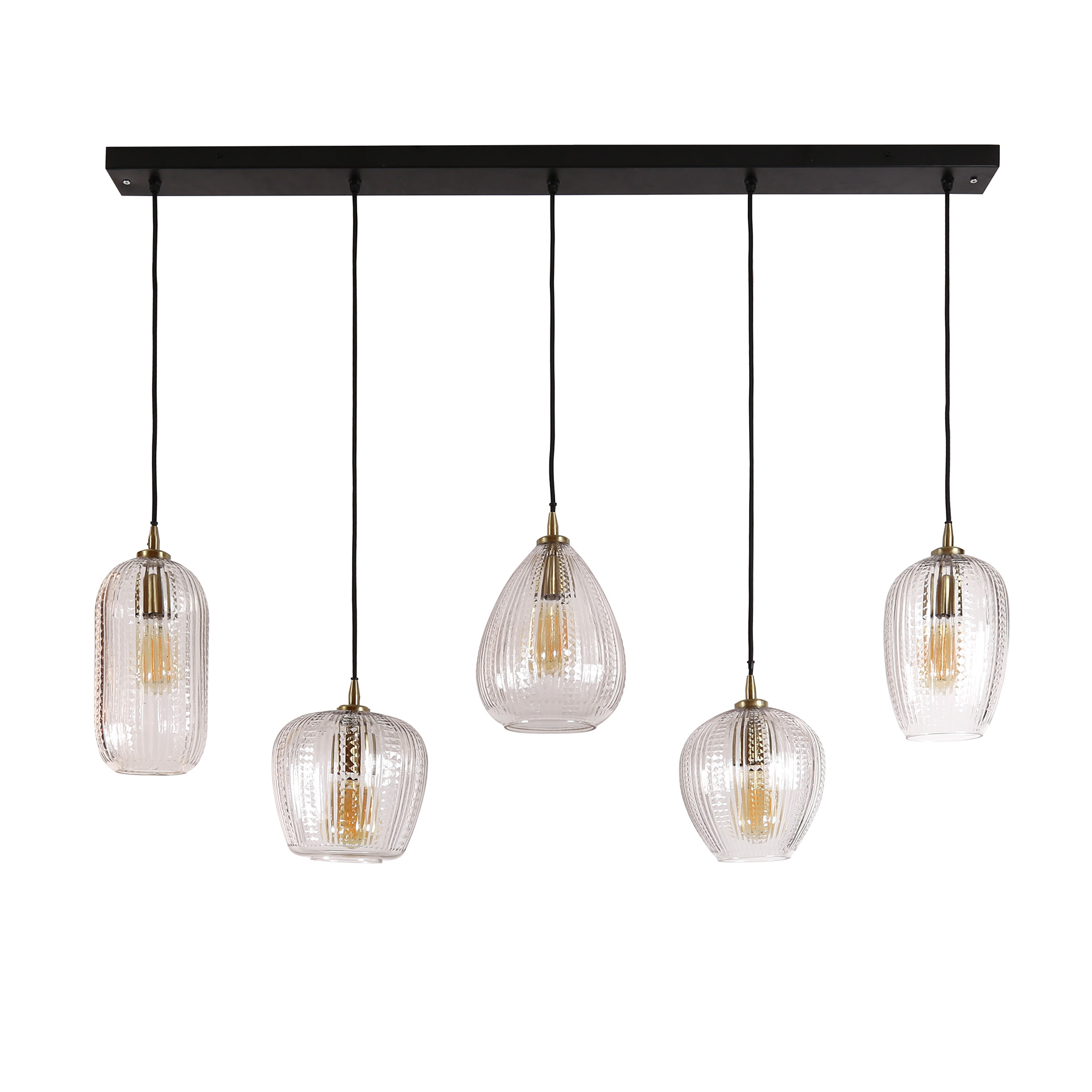Hänglampa 5L diamantkornmix / Diamantglas