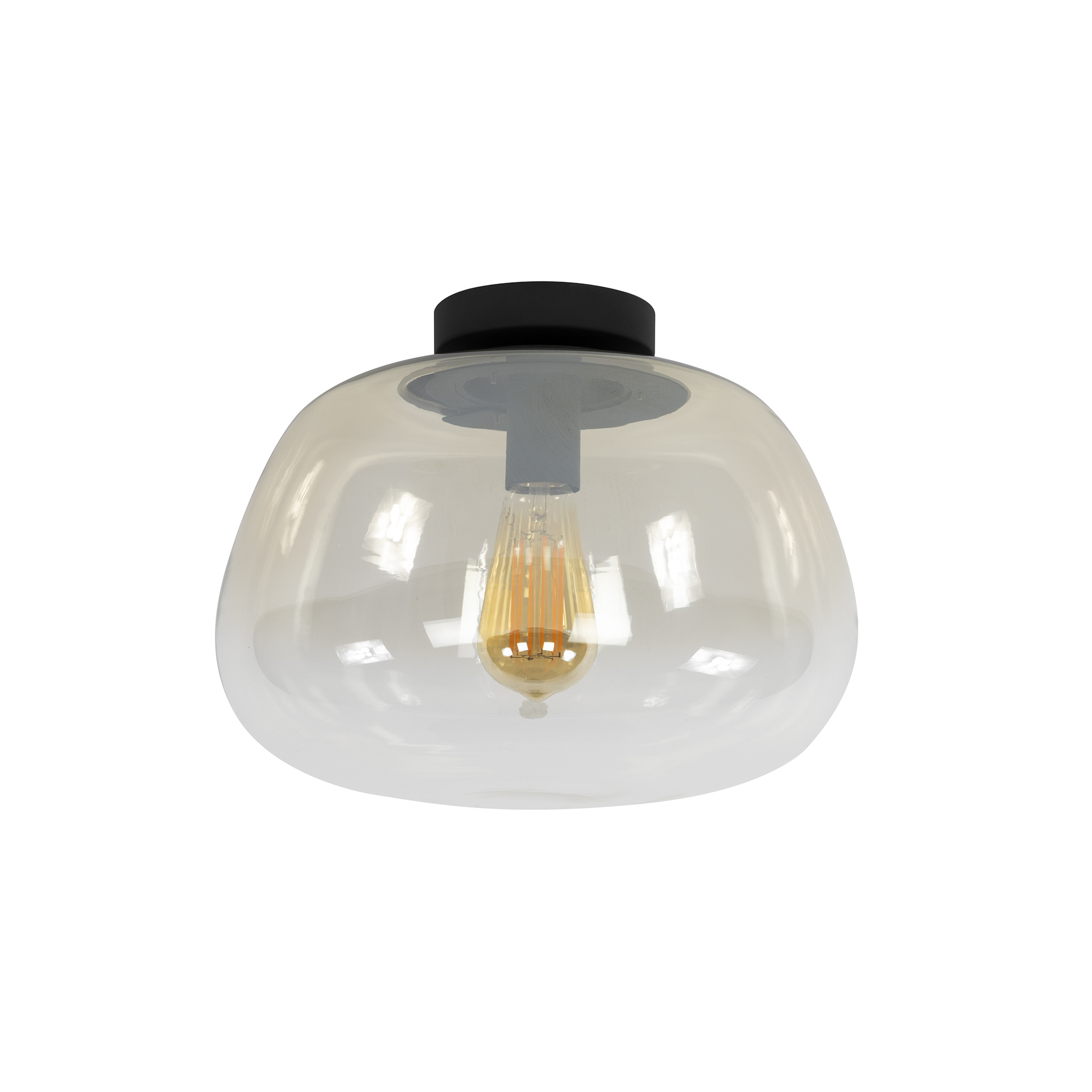 Taklampa Pulse Shaded 1-light - bärnstensfärgad glas