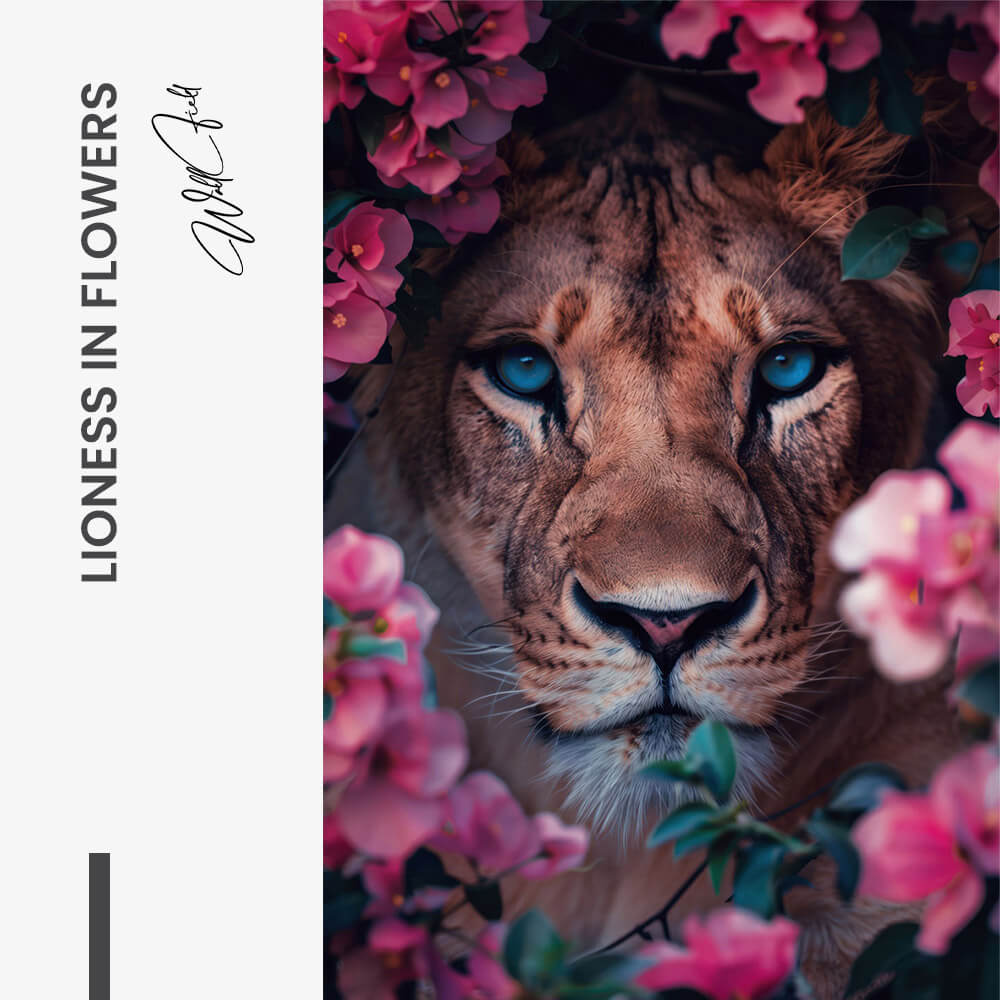 Lioness in Flowers – Glas