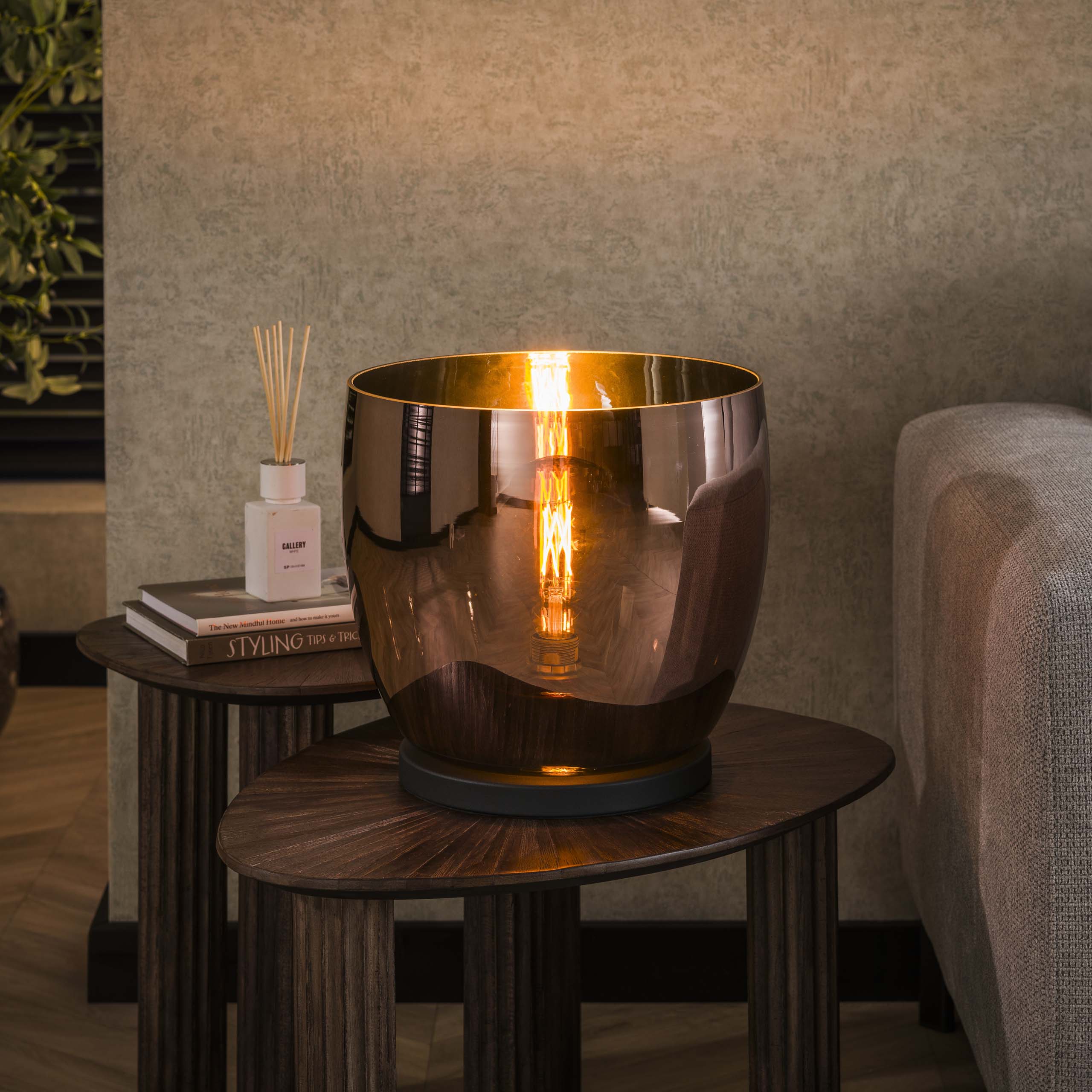 Golvlampa UP XL 1-ljus kopparglas