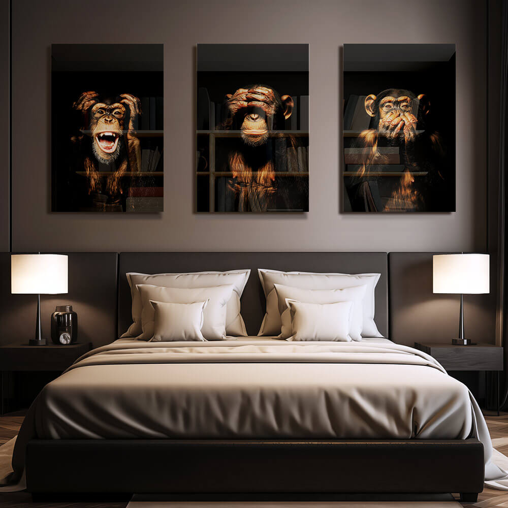 Bundle: "3 Wise Monkeys II" (3x) – Glas