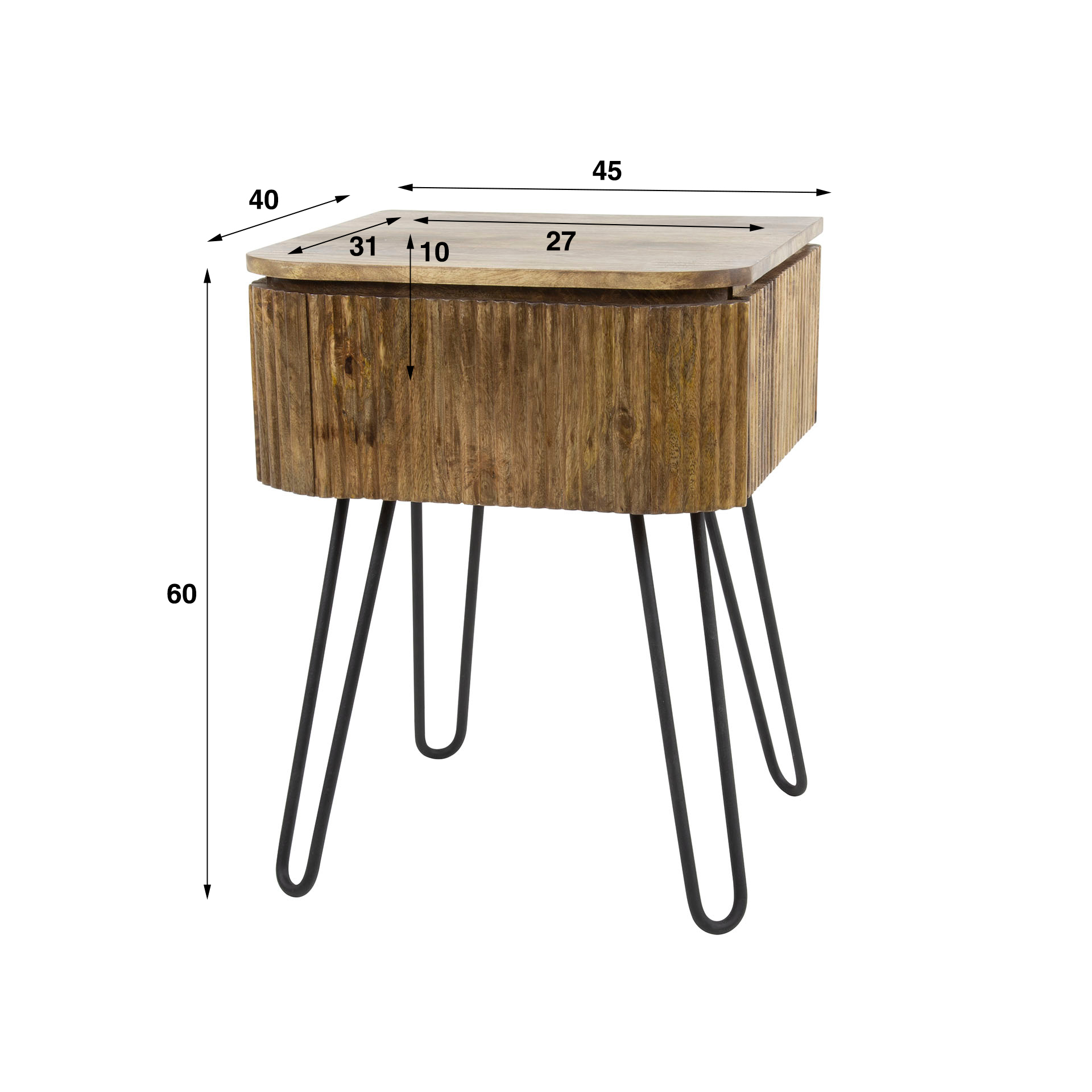 Sängbord 1L Sway