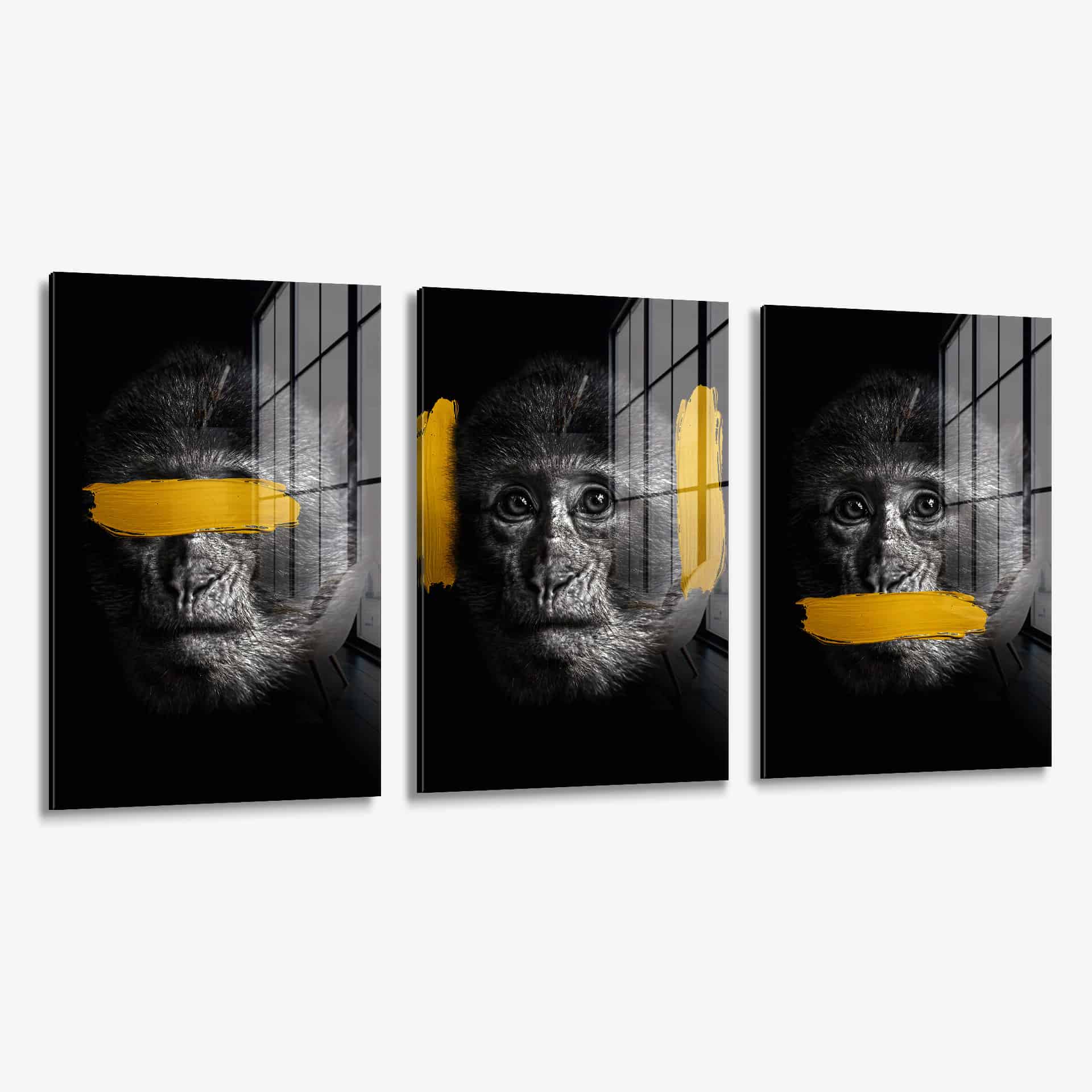 Bundle: “3 Wise Monkeys” (3x) - Glas