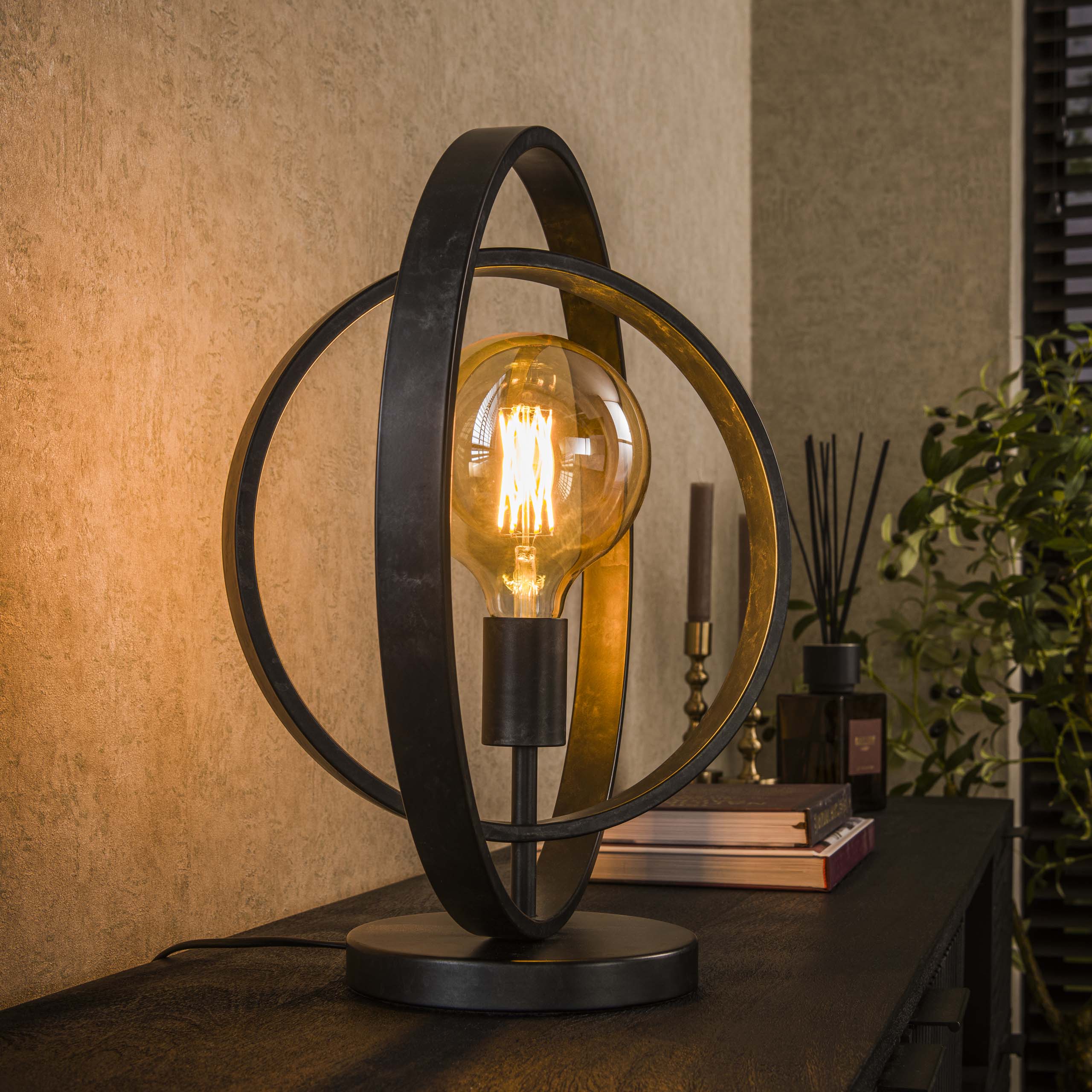 Bordslampa 1L Vänd / Kol