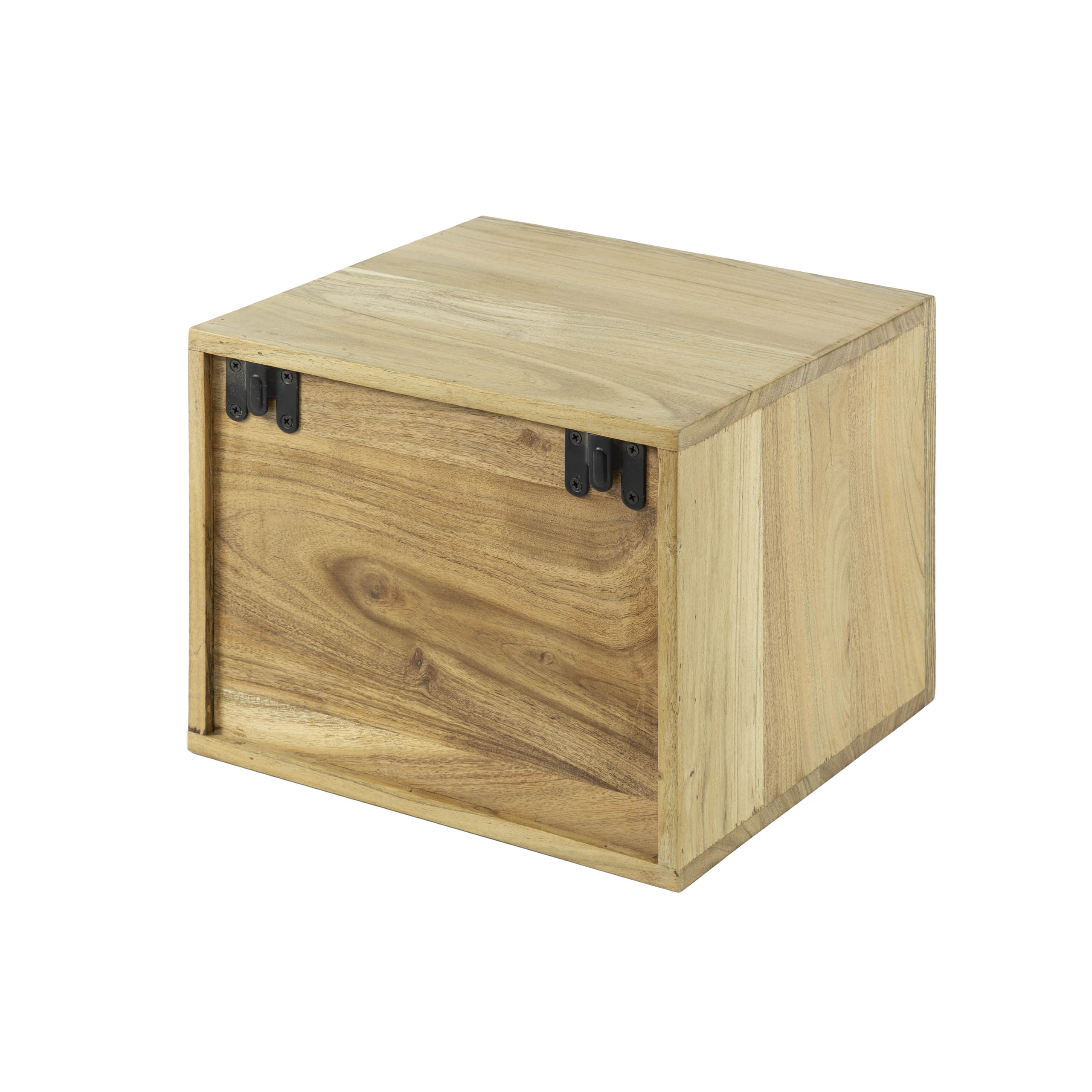 Sängbord Block flytande 1 låda - Solid akacia