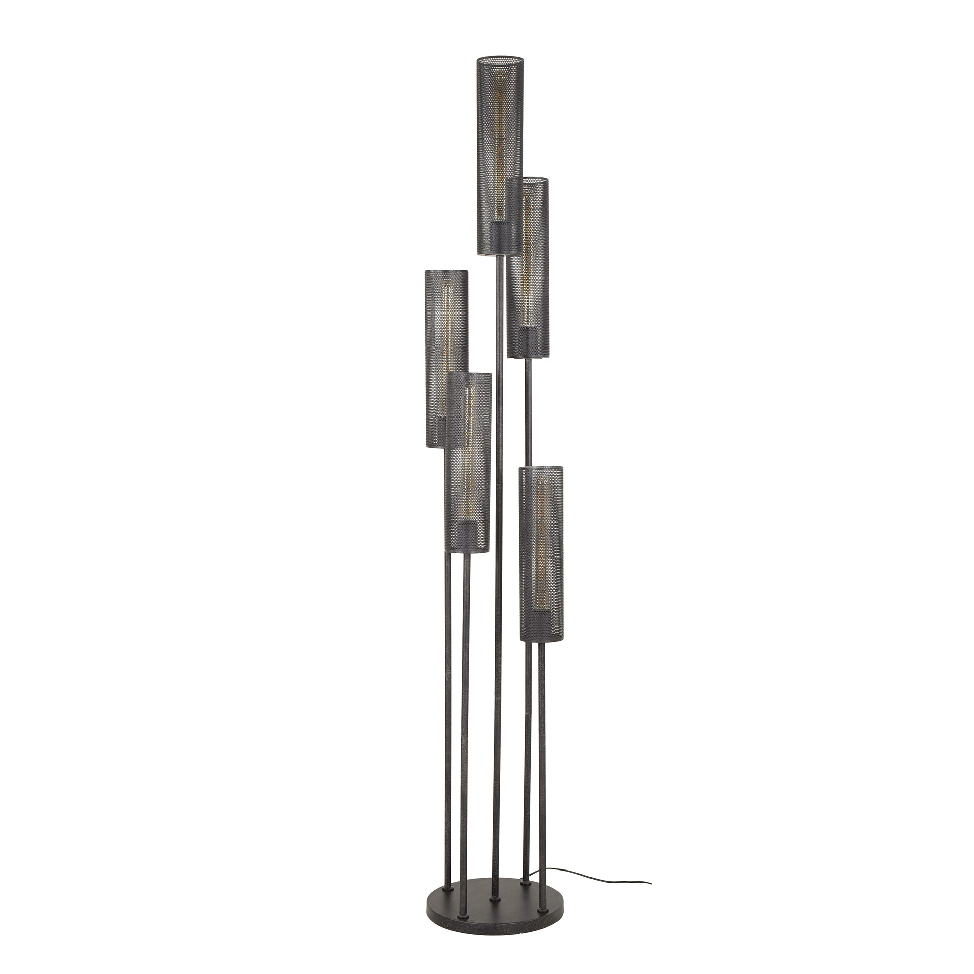 Golvlampa 5L stegrörsnät / Artic svart