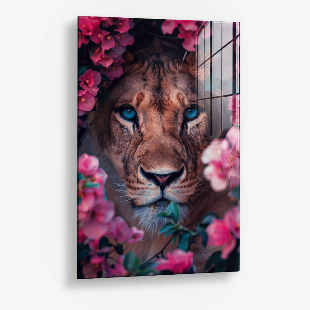 Lioness in Flowers – Glas