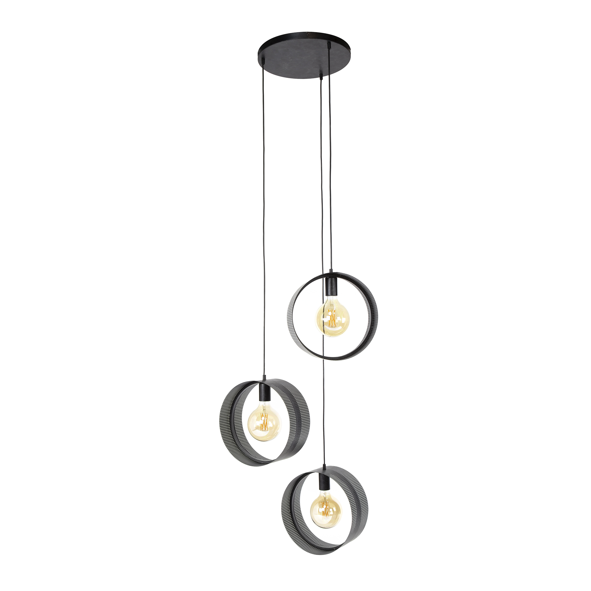 Hänglampa Ringnät steg 3-ljus - Charcoal