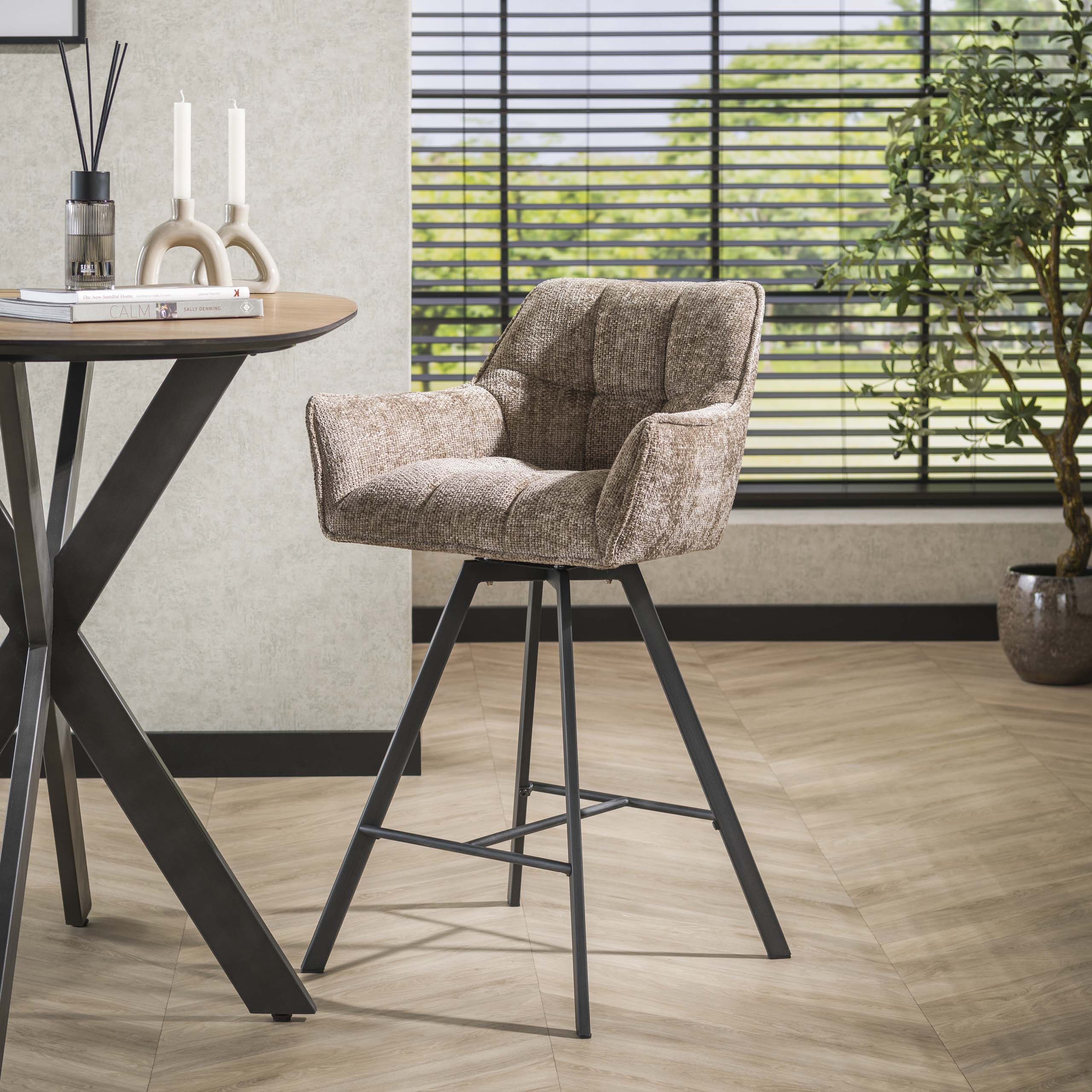 Barstol Raster vridbar - set om 2 - Hoven champagne