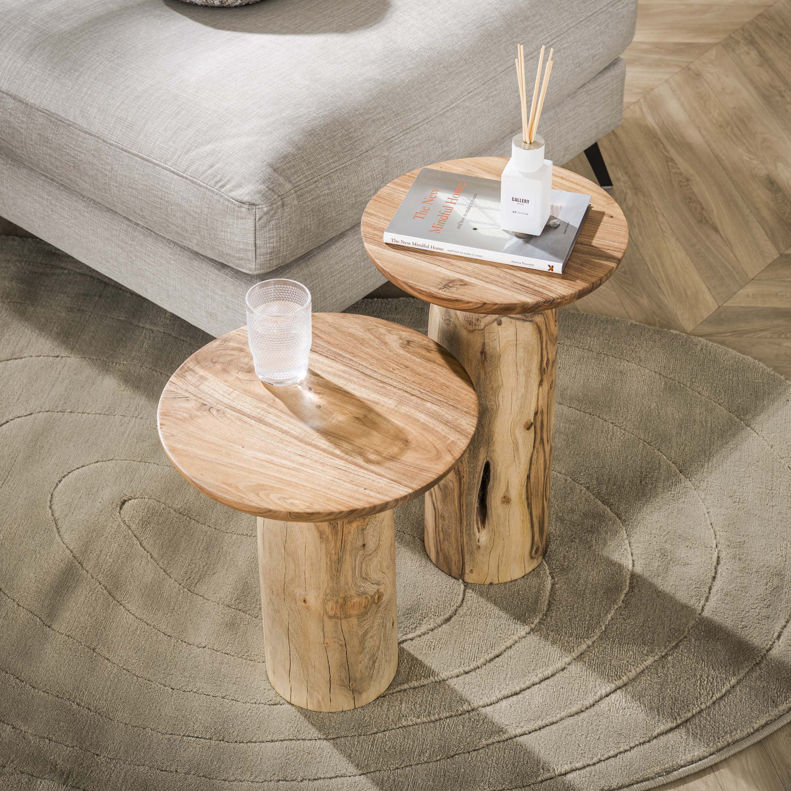 Sidobord River Solid 55 cm - Solid akacia