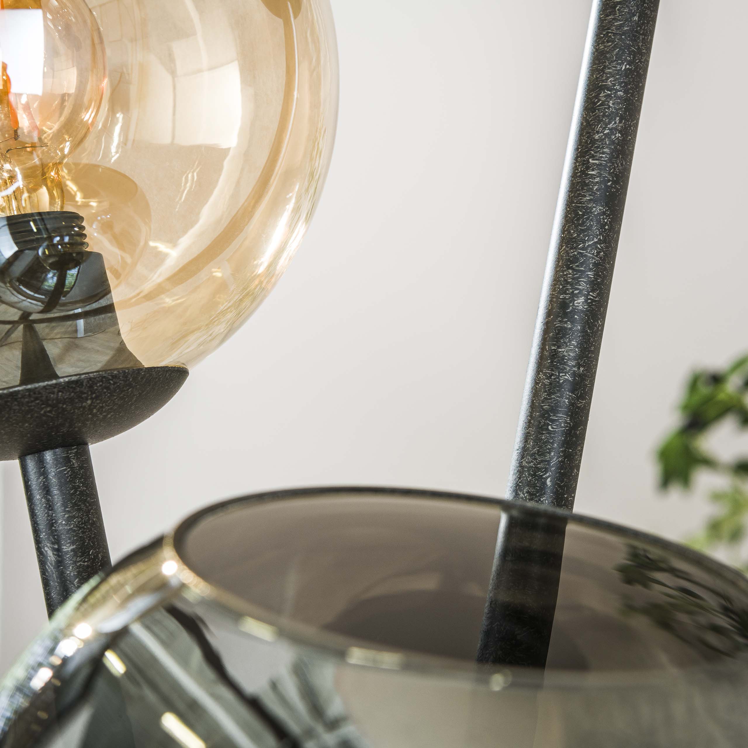 Golvlampa Multi Globe 3-ljus Artic svart