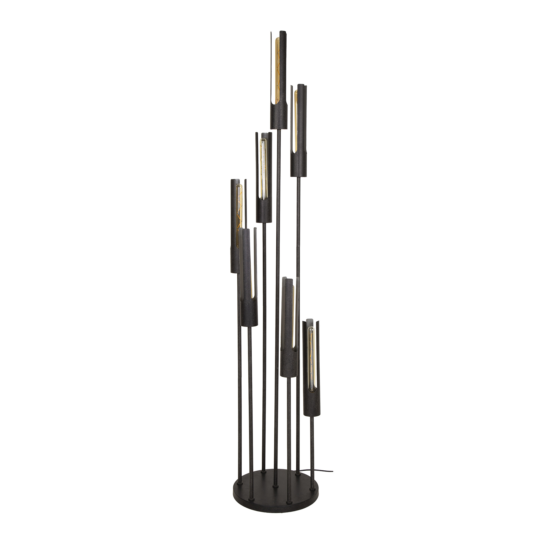 Golvlampa 7L stegrör / Artic svart