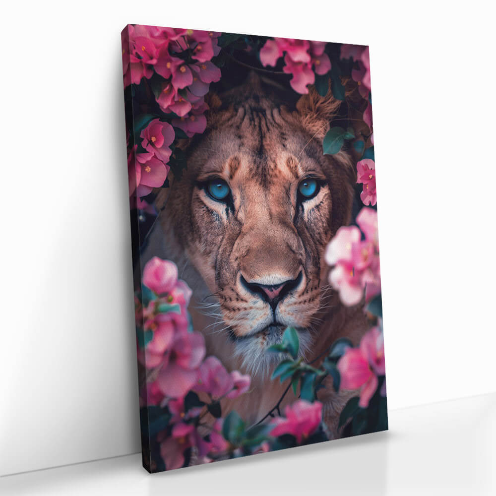 "Lioness in Flowers"