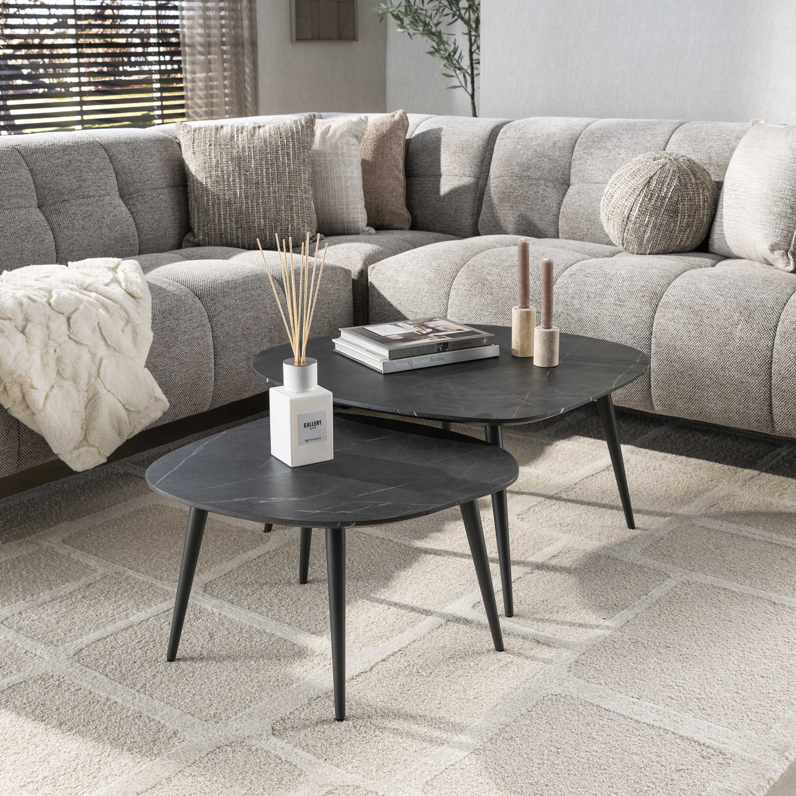 Soffbordsset/2 rock organic / 3D svartbrun