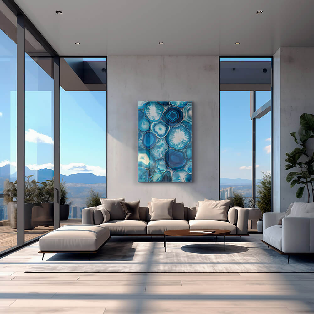 Blue Stones Poster – Glas