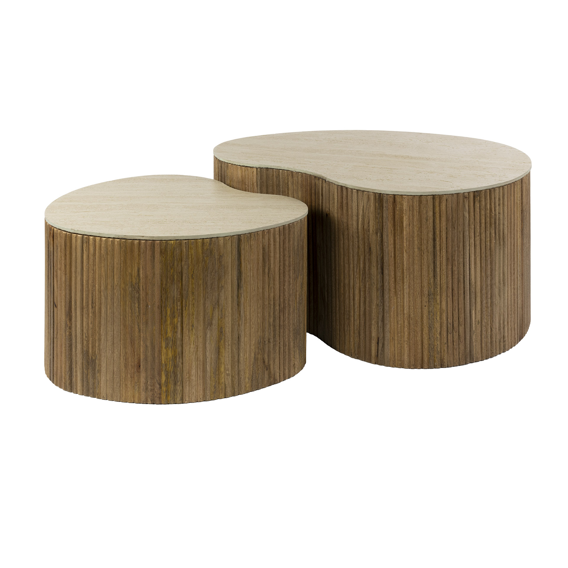 Soffbord Nuovo njurformat - Set om 2 - Solid mango