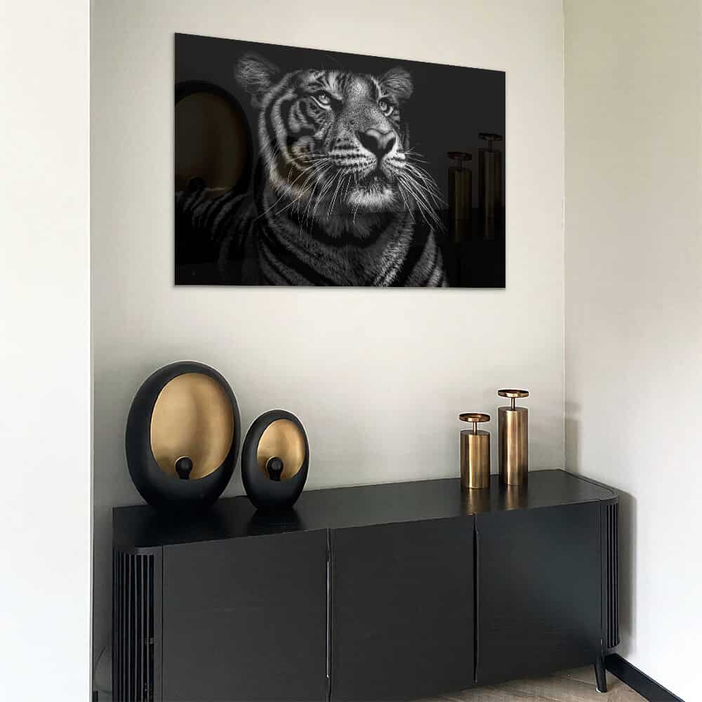 B&W Tiger – Glas