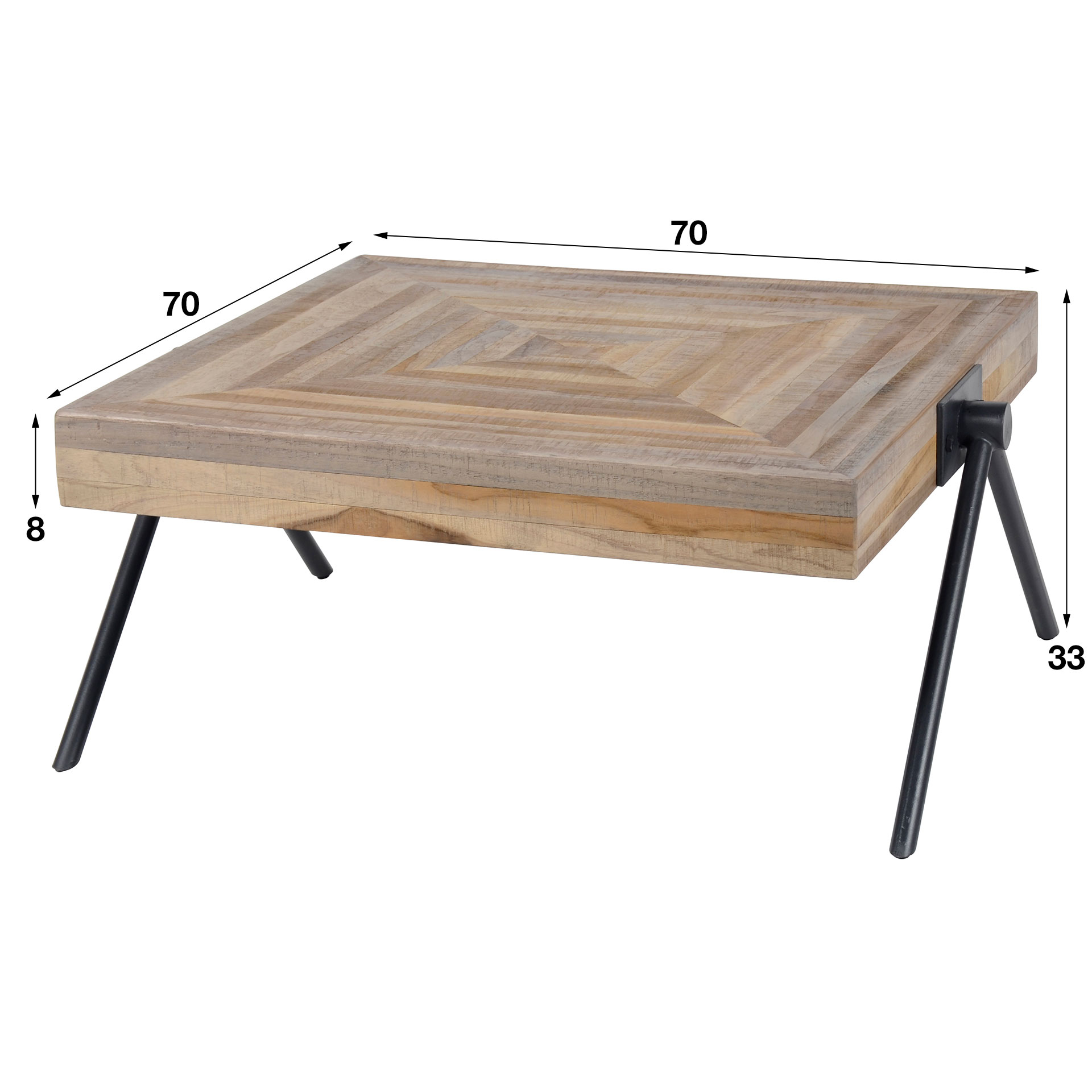 Soffbord Teca balans 70x70 / Vitrad teak