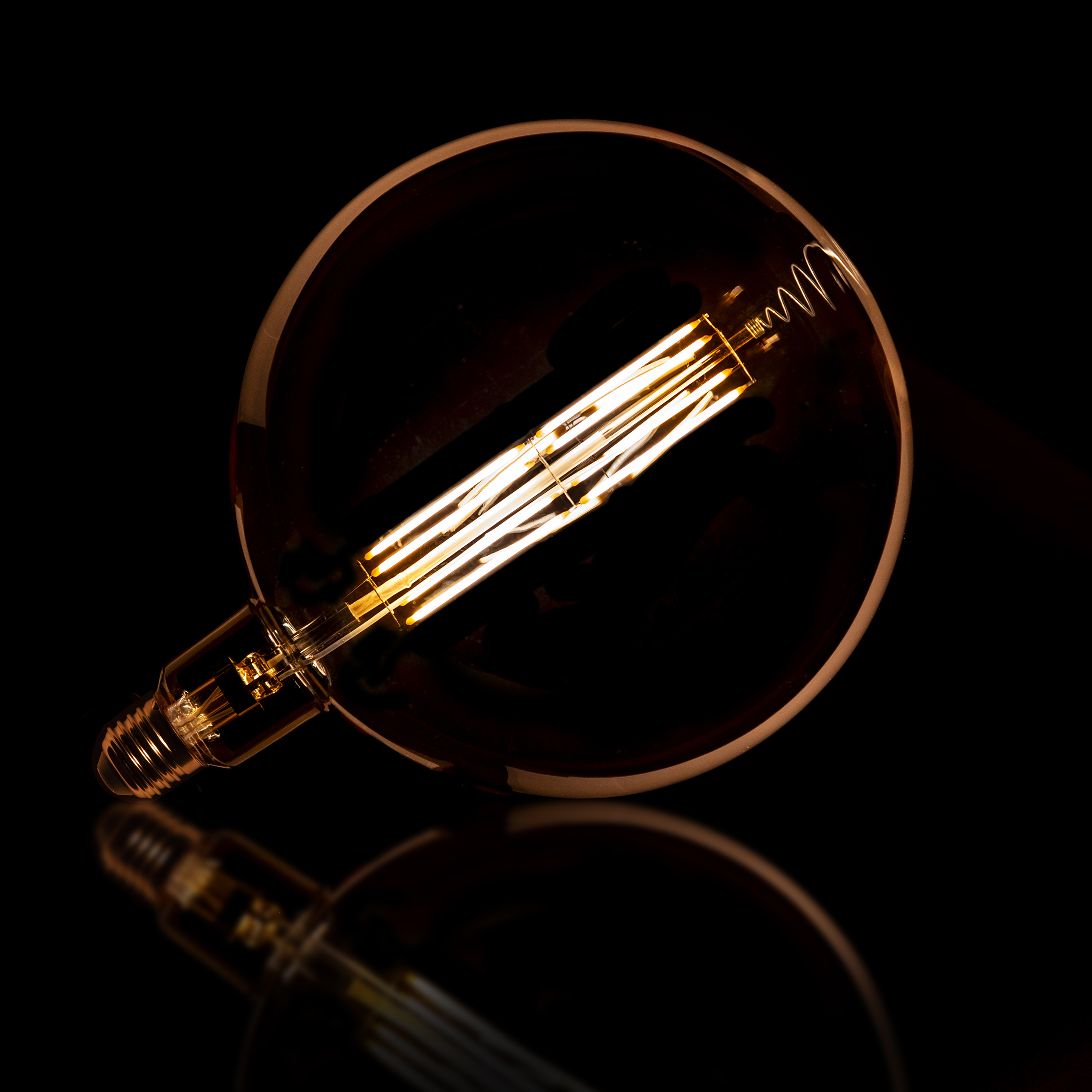 Ljuskälla LED [G200] glödlampa Ø20,0 - E27 8W / Amber glas