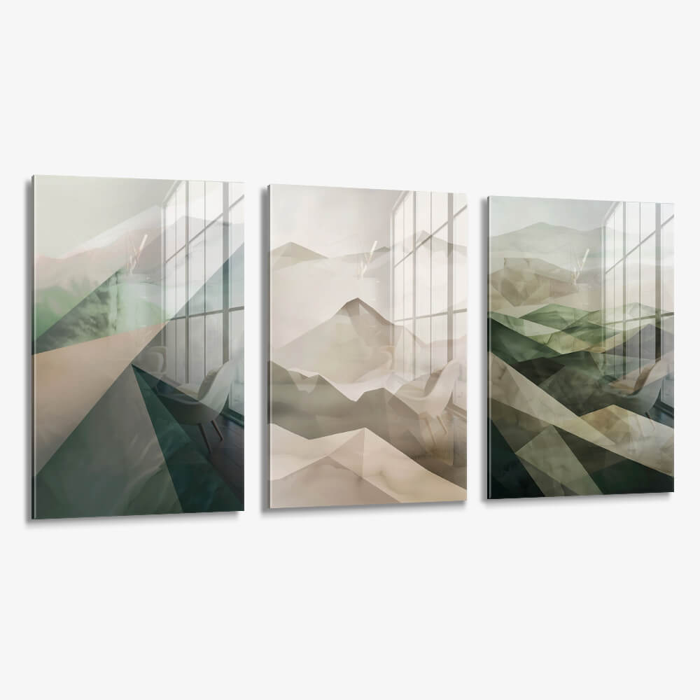 Bundle: "Misty Geometry" (3x) – Glas