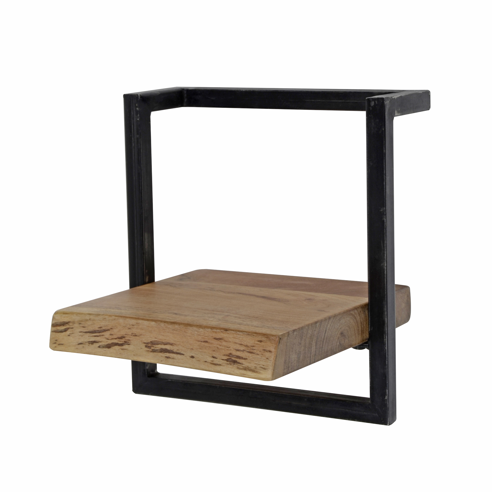 Vägghylla Kantstomme 30 cm - Massiv akacia