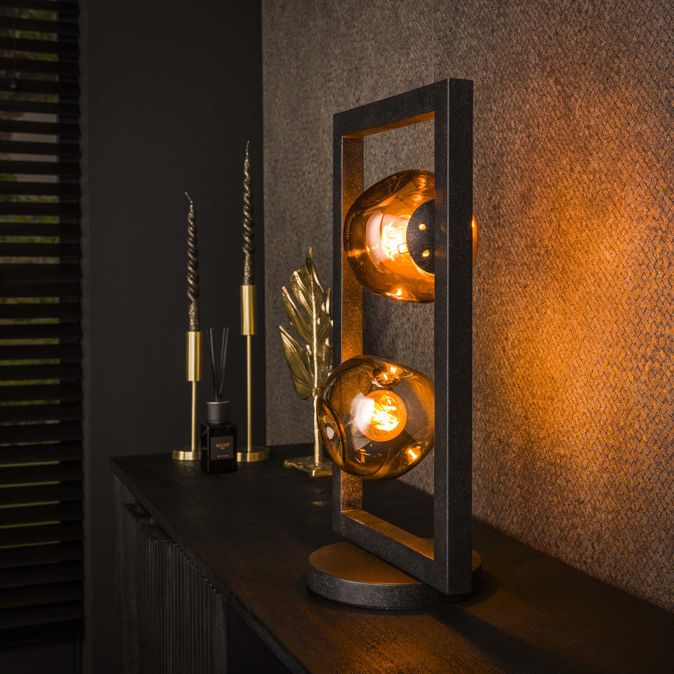 Bordslampa Stellar 2-light Artic svart