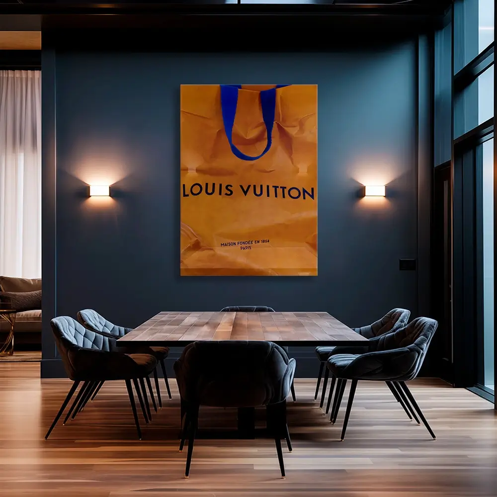 LV Bag Poster – Glas
