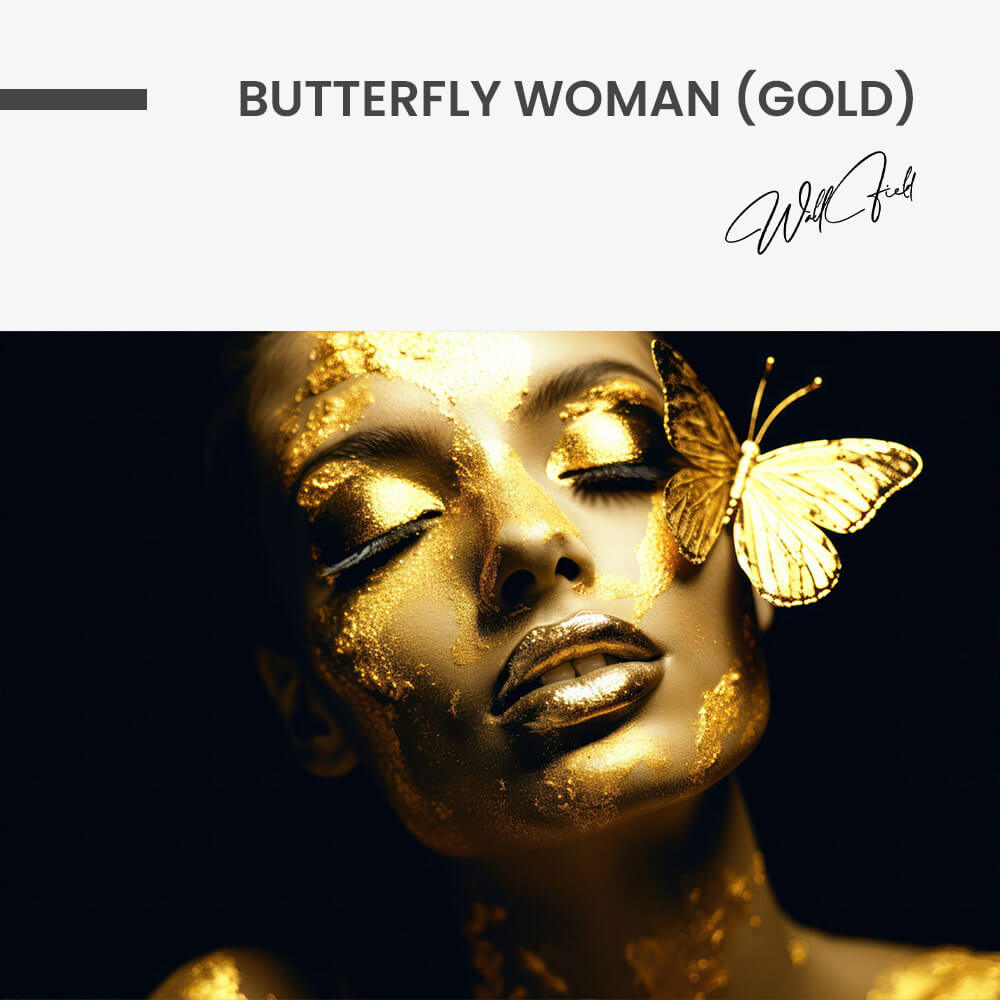 Butterfly Woman (Gold) – Glas