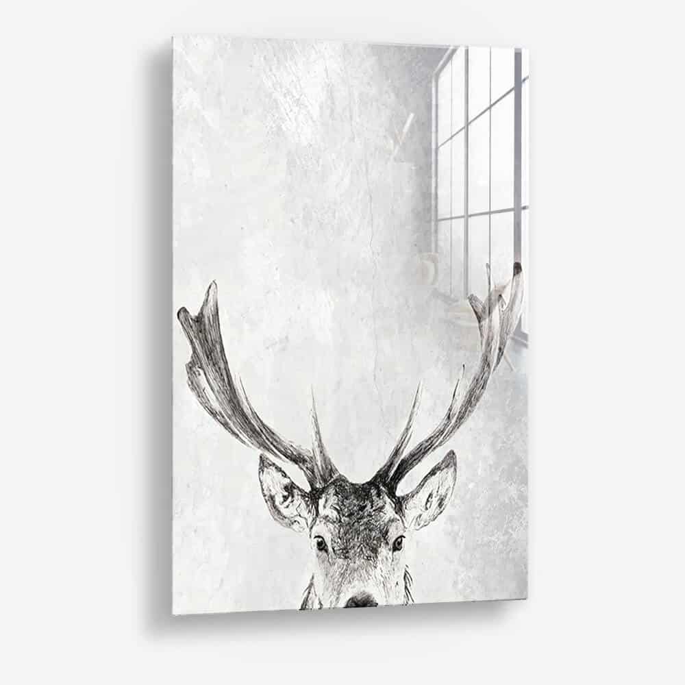 Reindeer in snow - Glas
