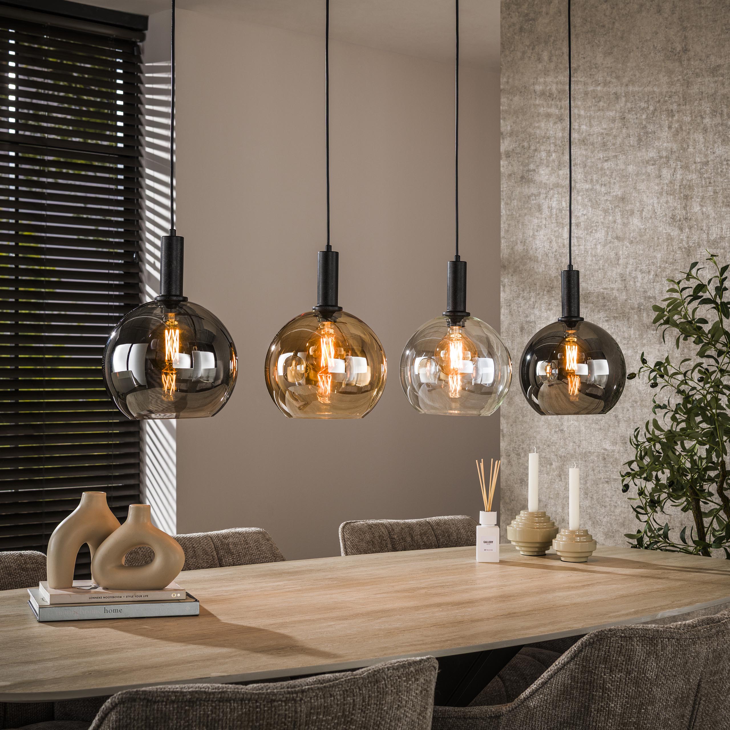 Hänglampa Sfera Tricolore 4-light - Artic svart