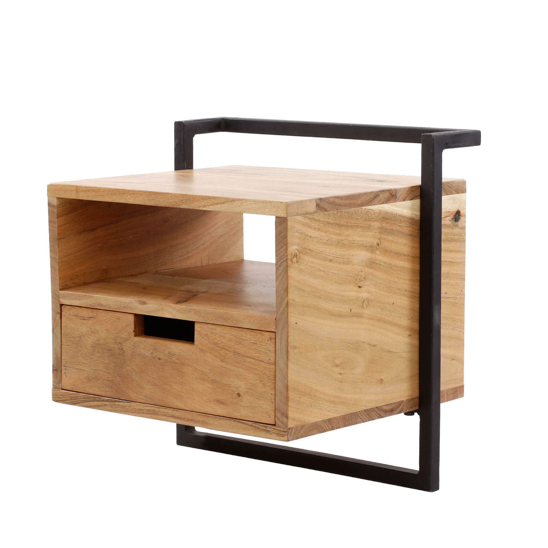 Sängbord Air Solid - 1 låda - Solid akacia