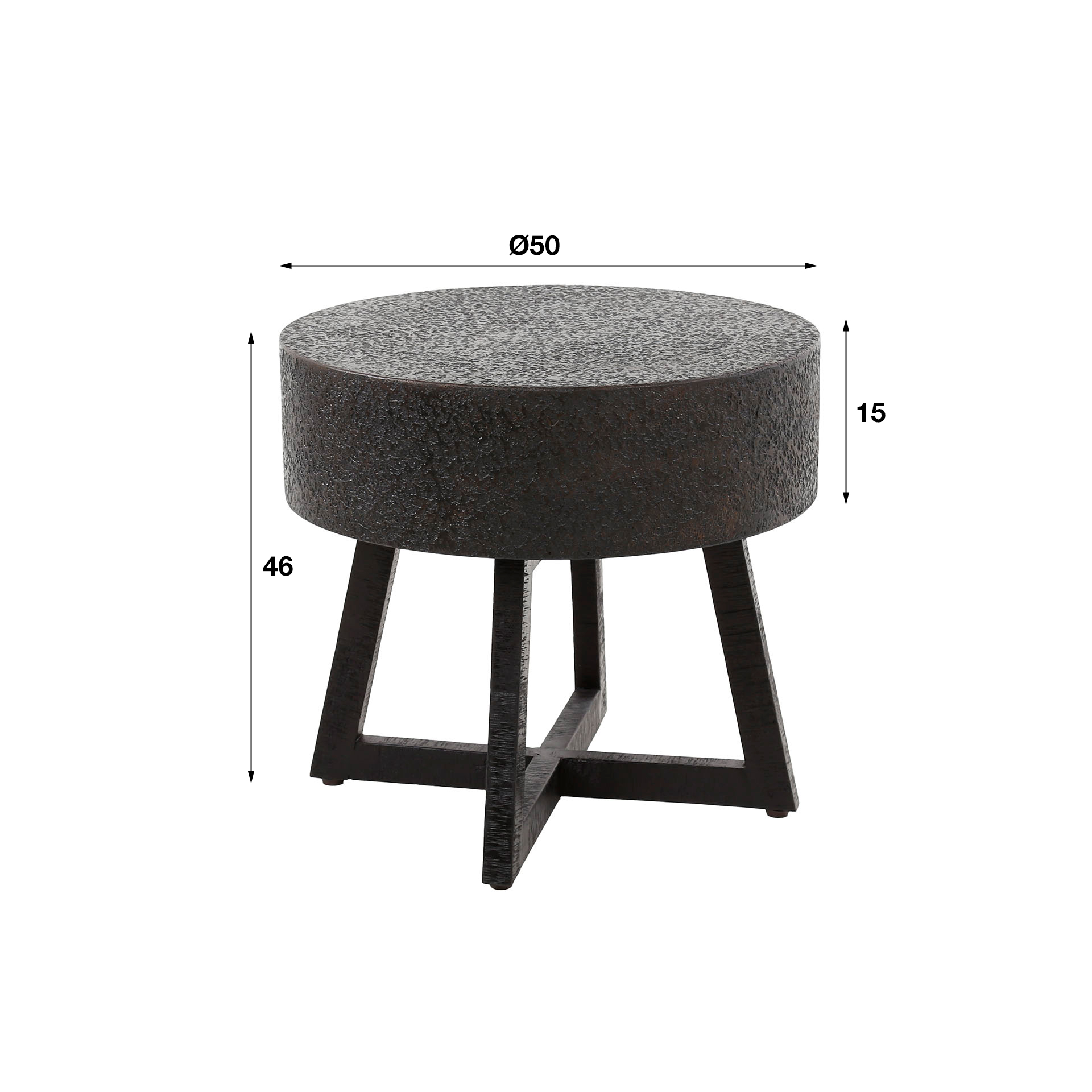Soffbord D50 skrymmande ferro / Ferro metallic