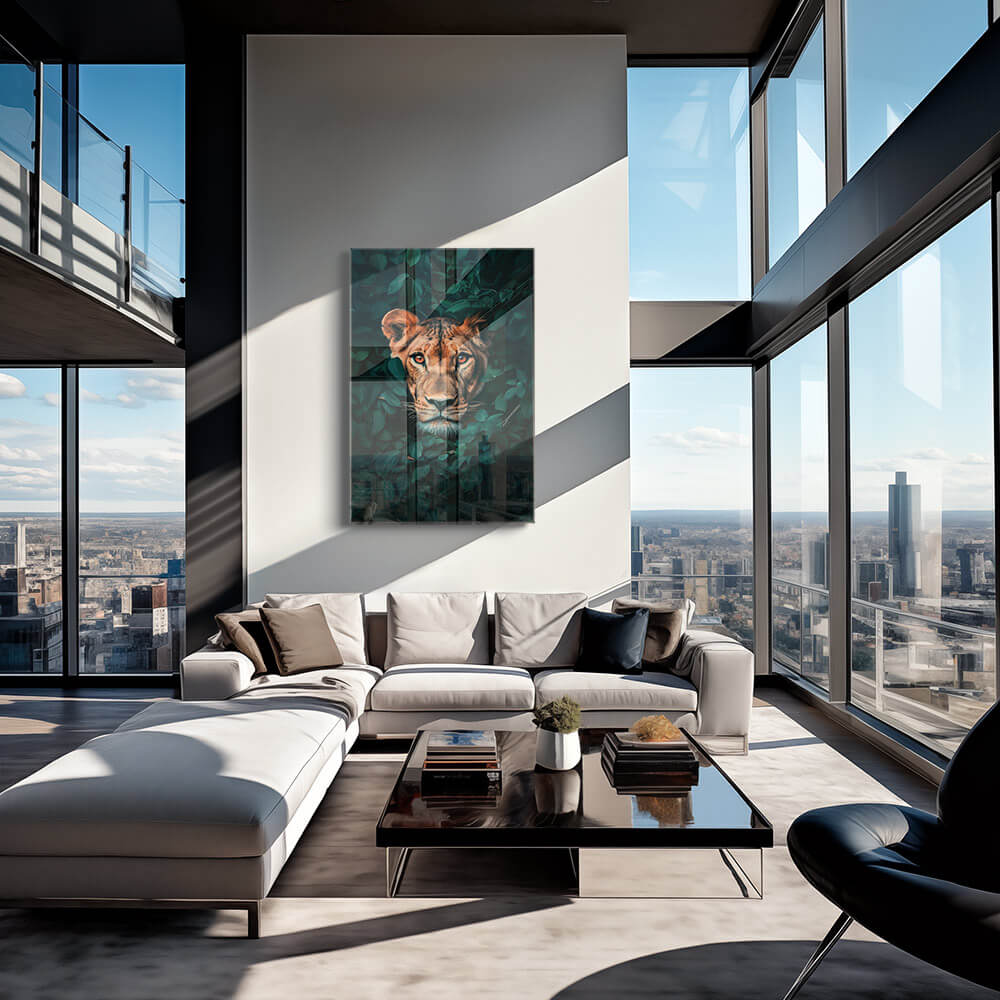 Jungle Lion and Lioness II – Glas
