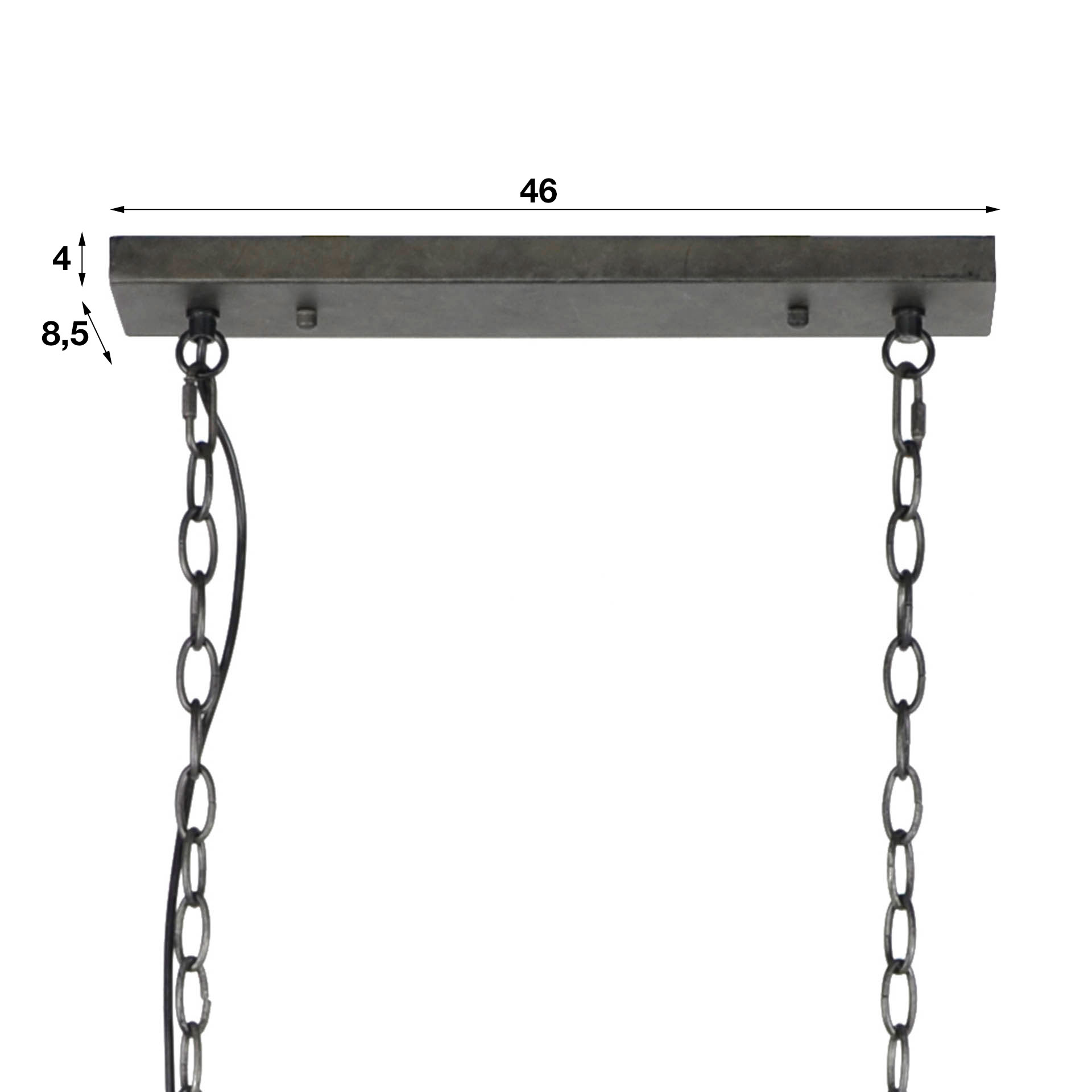 Hänglampa D20cm cylindernät/Skiffergrå