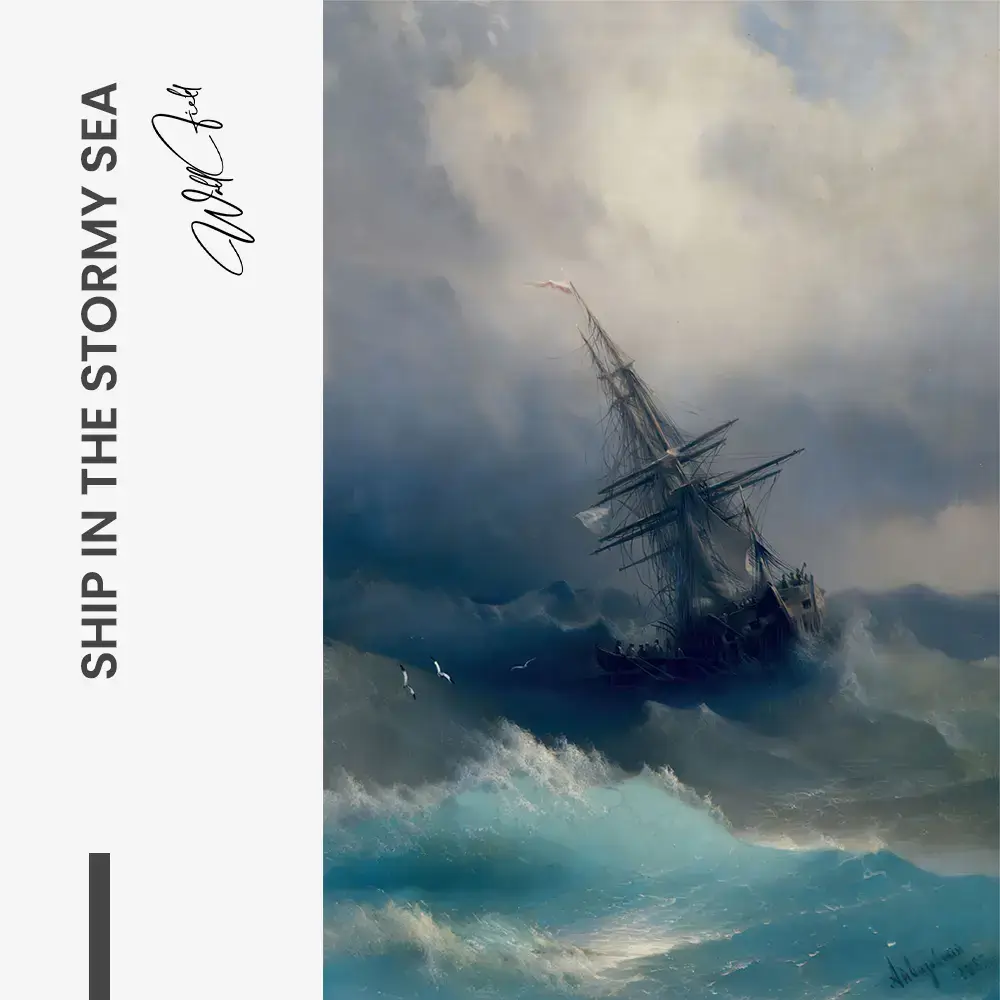 Ship in the Stormy Sea – Glas