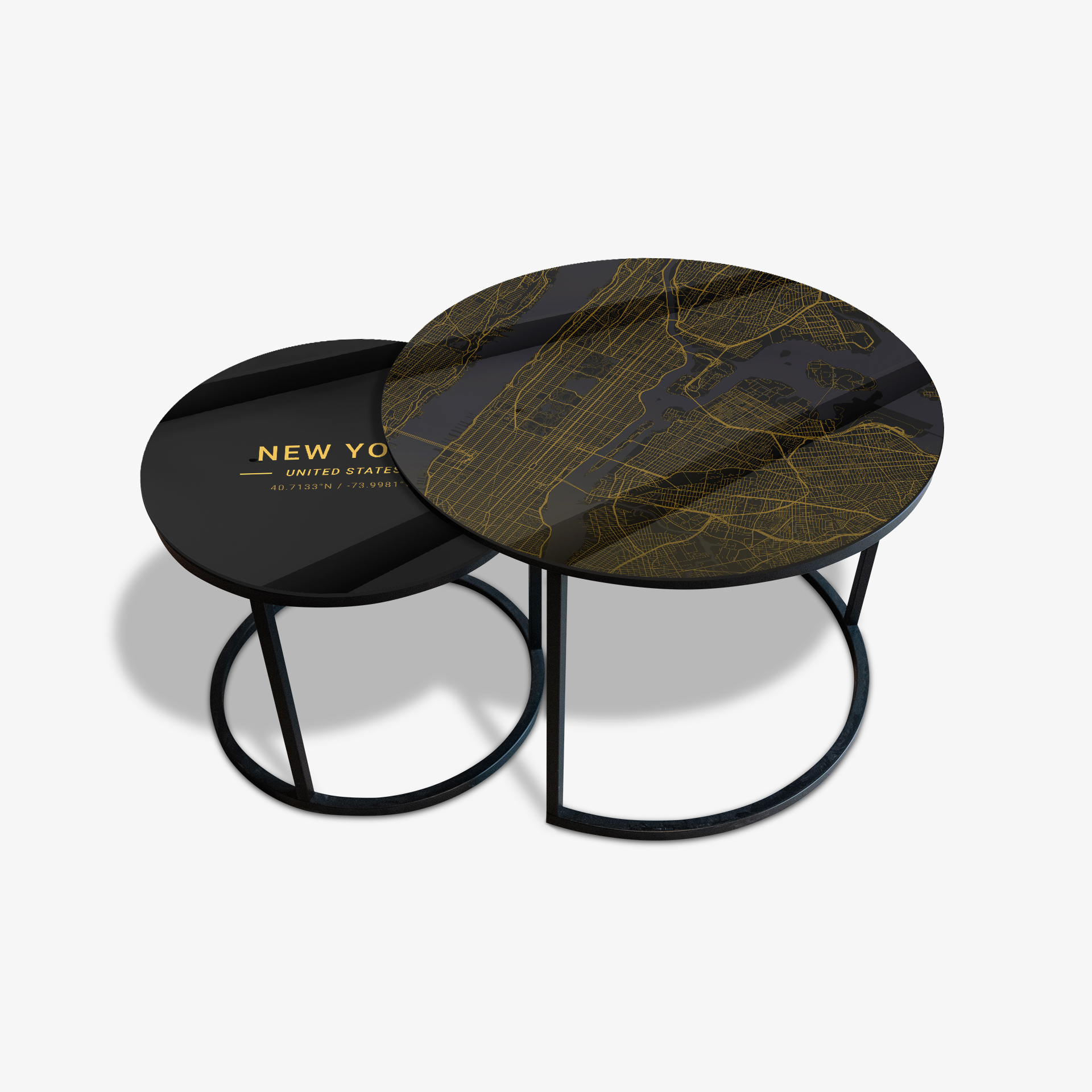 Soffbord Svart - New York Gold