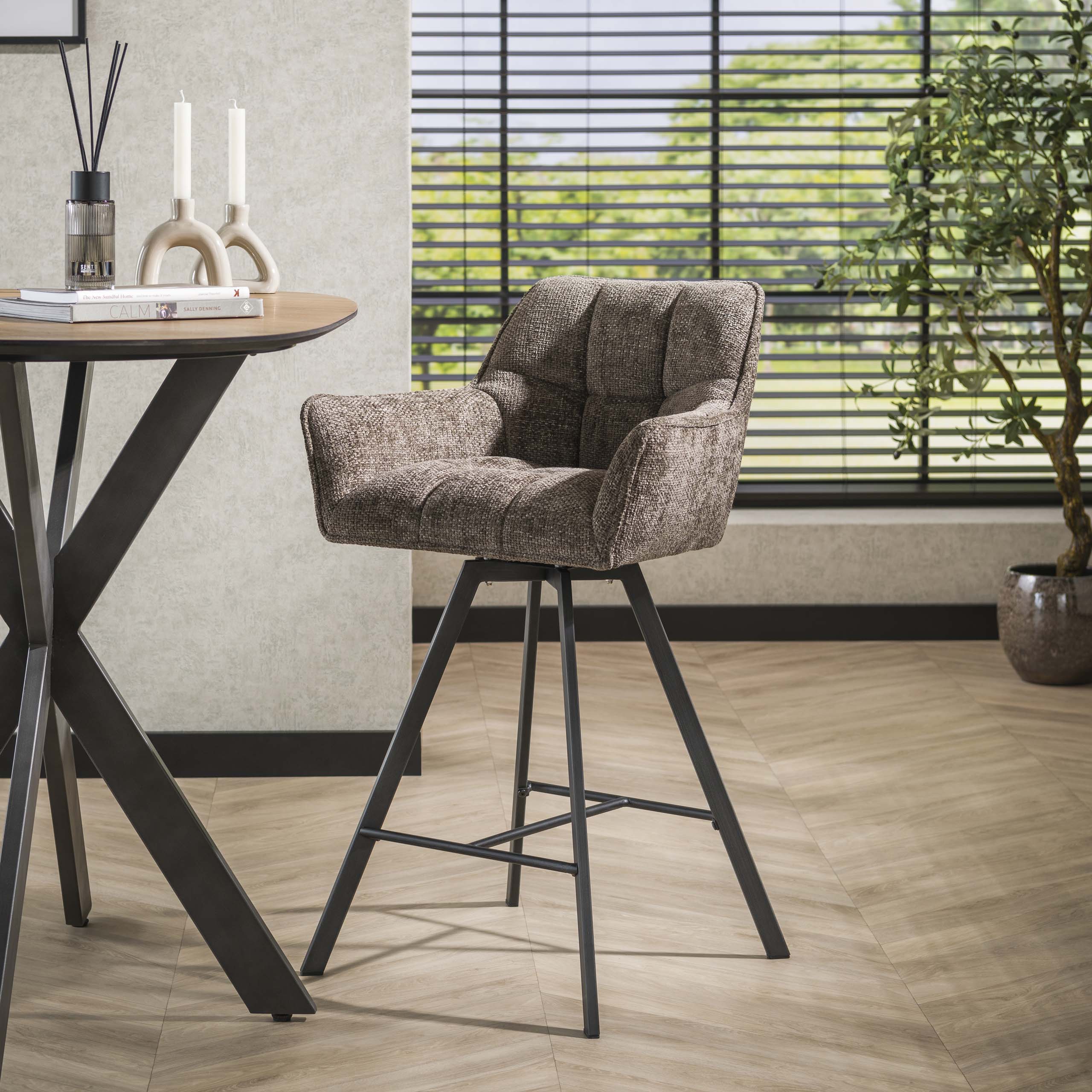 Barstol Raster vridbar - förpackad per 2 - Hoven taupe