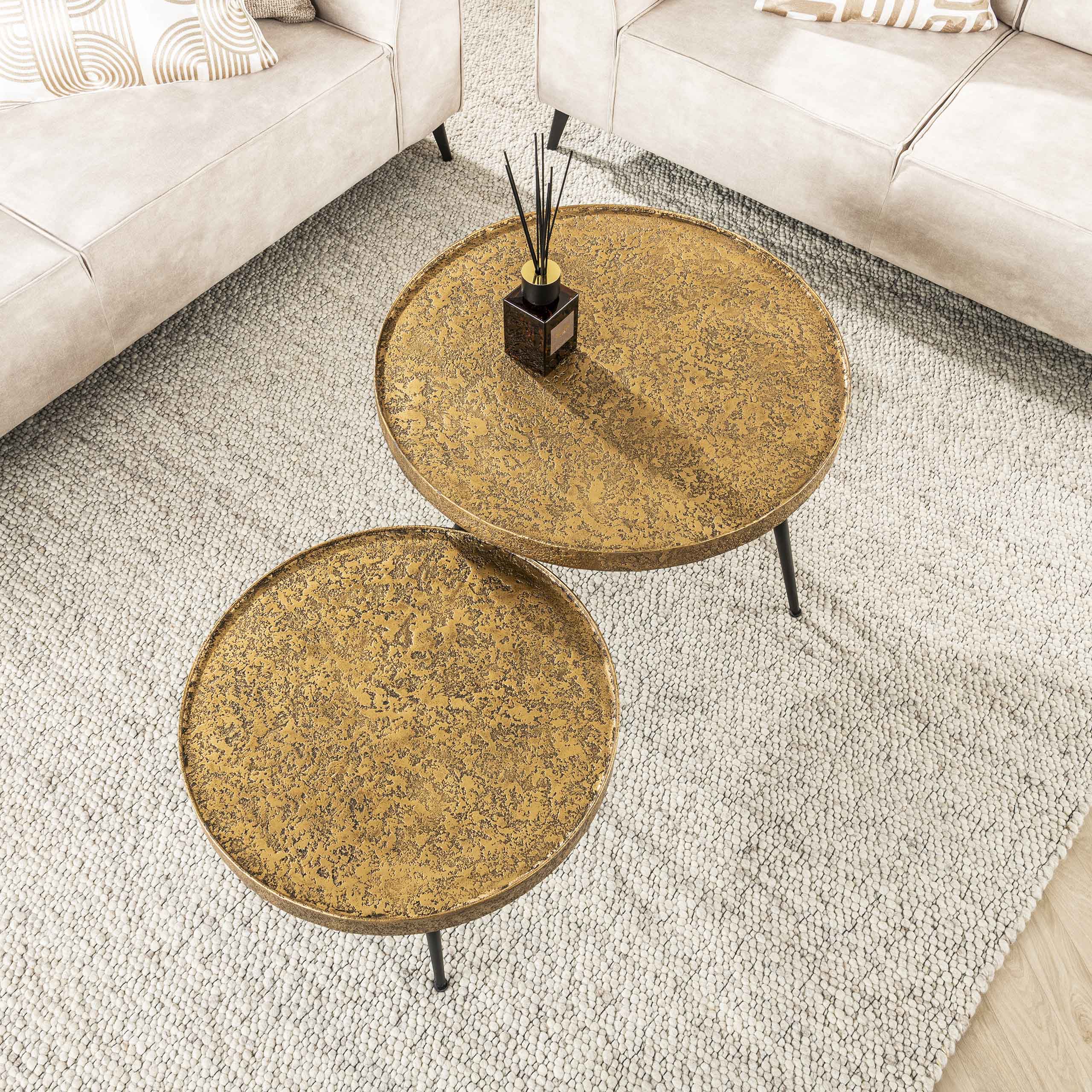 Soffbord Acier guld Ø55 set/2