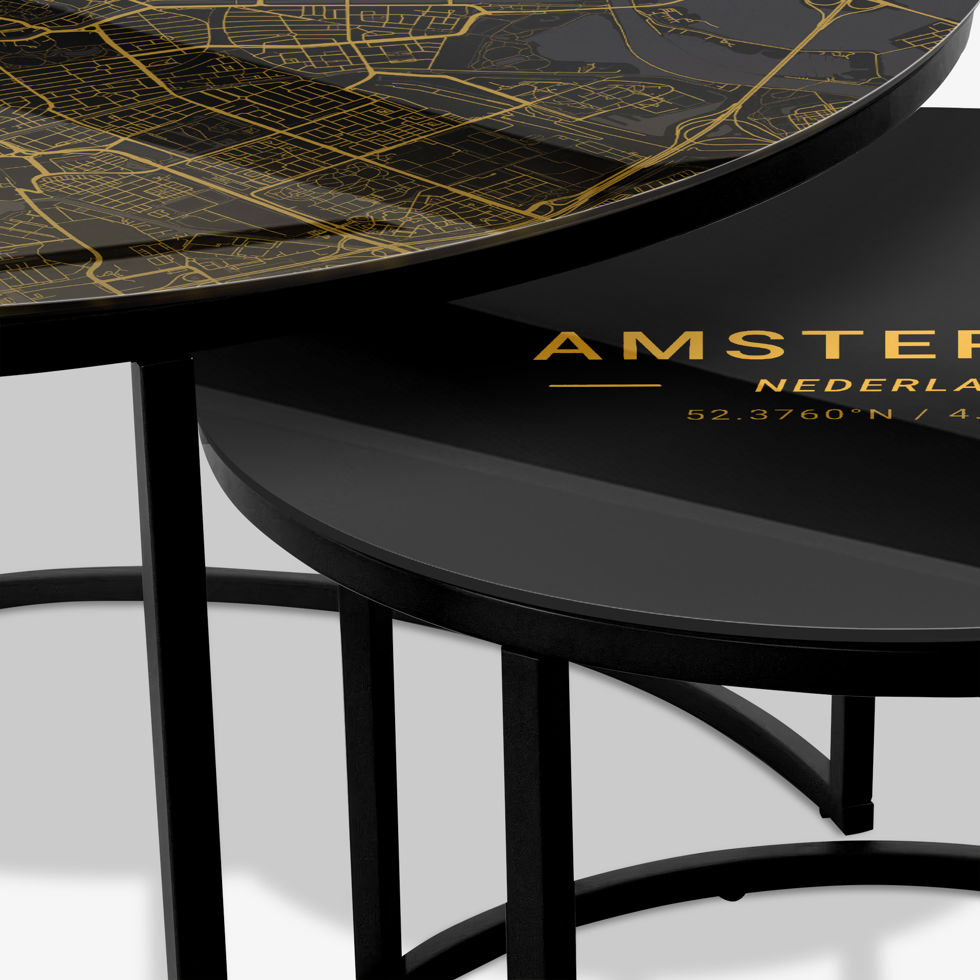 Soffbord Svart - Amsterdam Guld