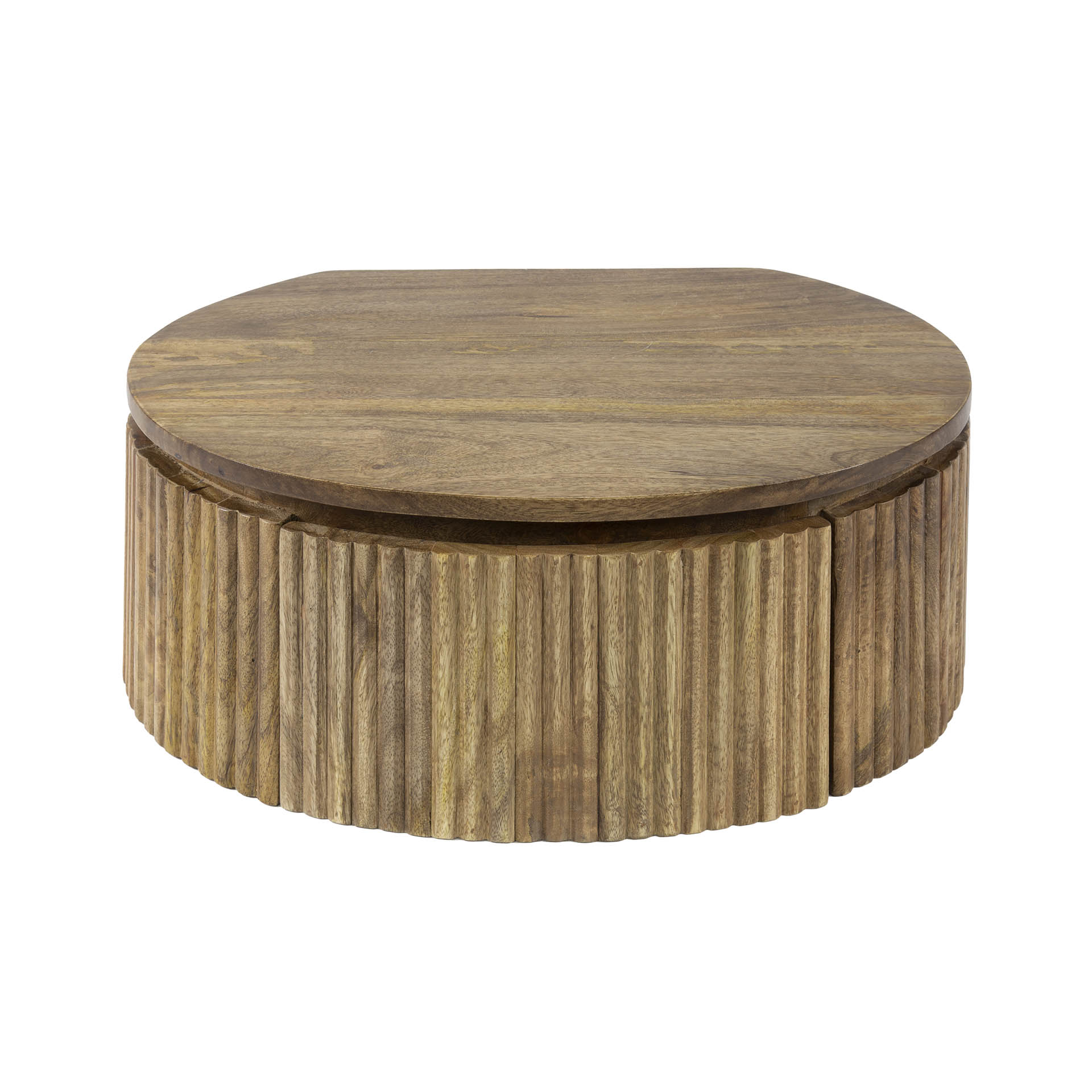 Sängbord Wave round - Solid mangosand