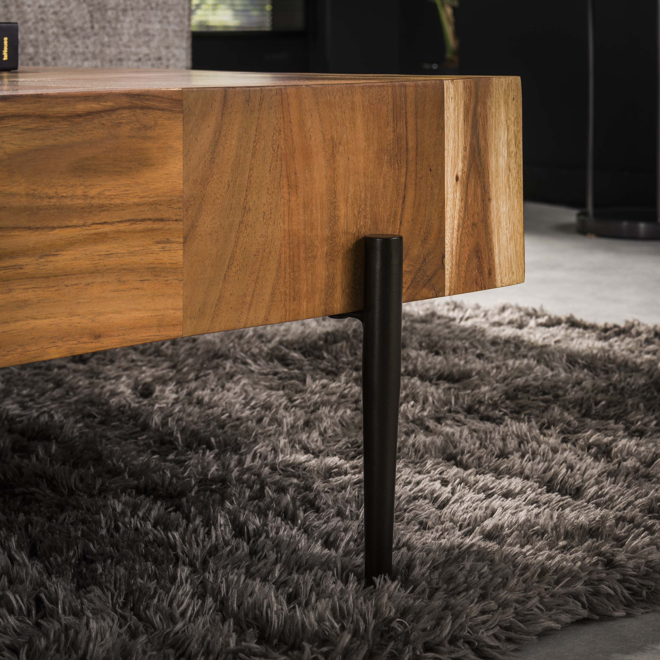 Soffbord Blocks 90x90 - Solid akacia naturell