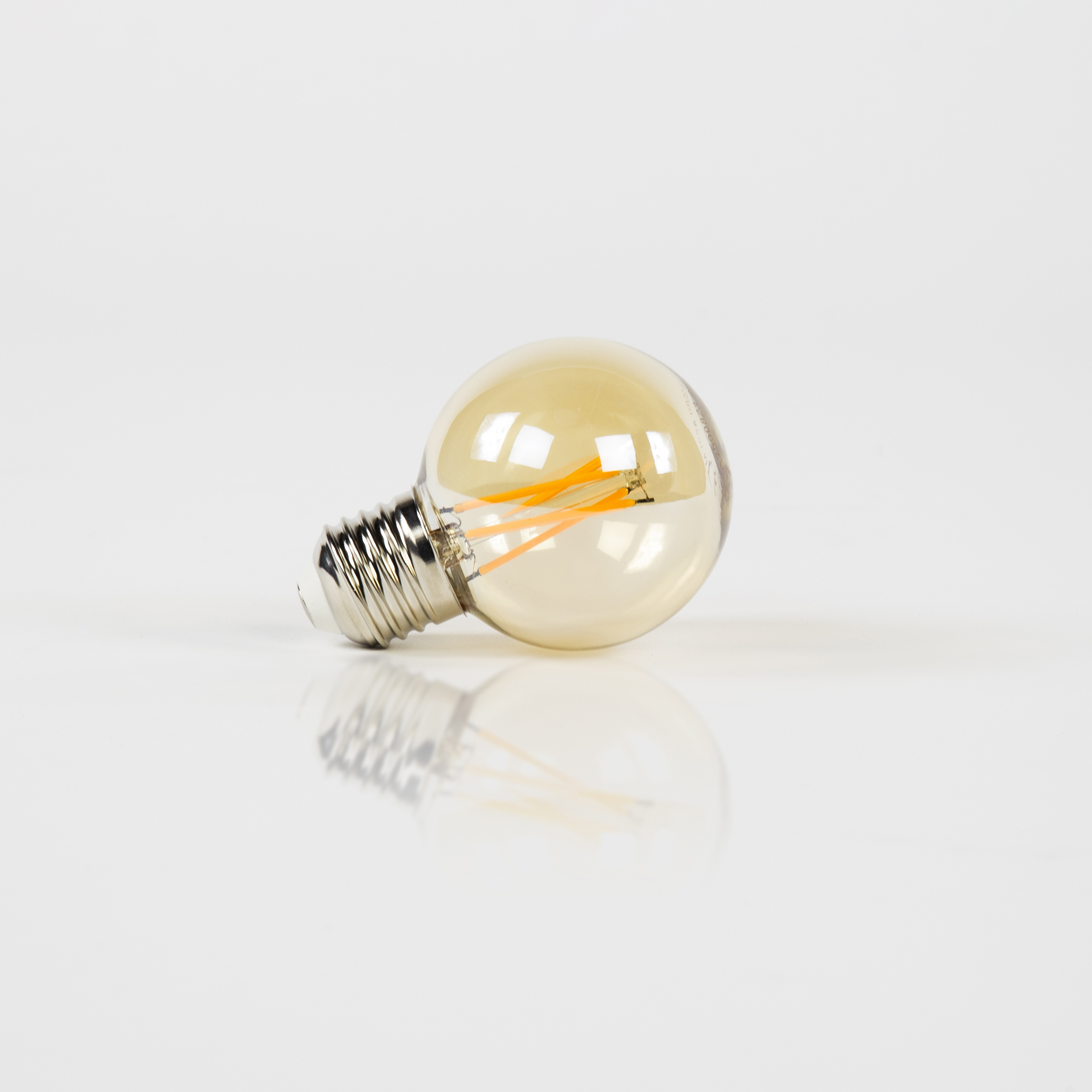 Ljuskälla LED [G60] filamentkula Ø6 / Bärnstensfärgat glas