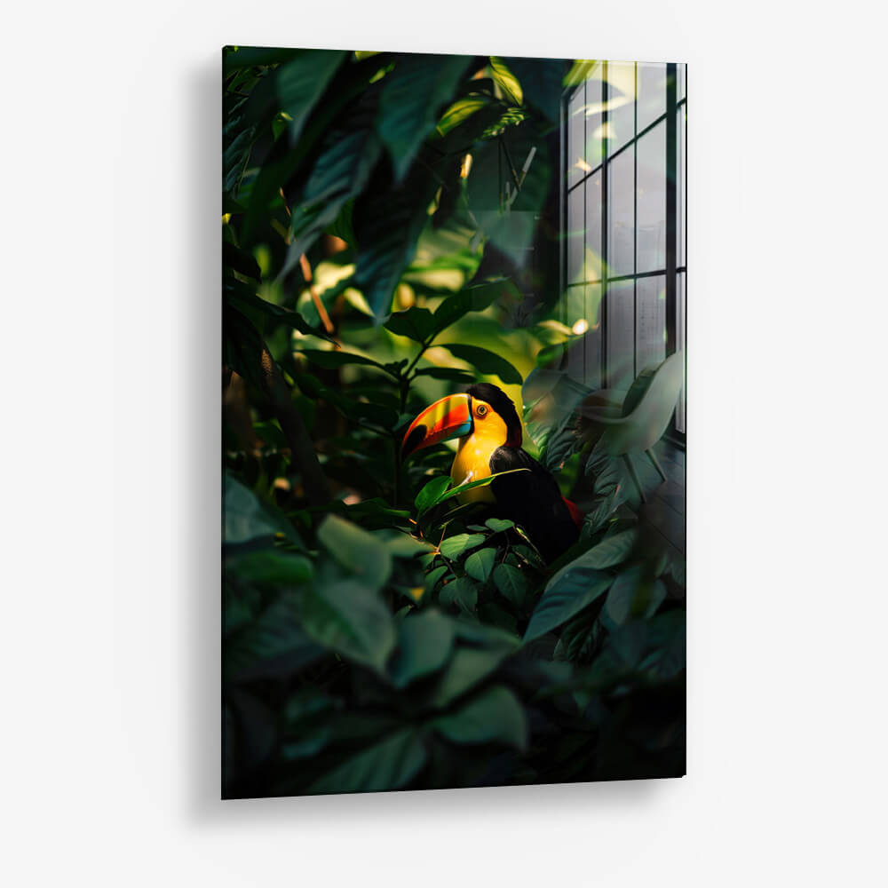 Tucan between the Leaves – Glas