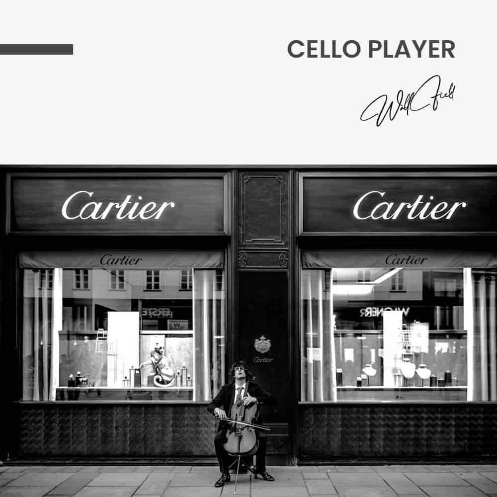 Cello Player - Glas