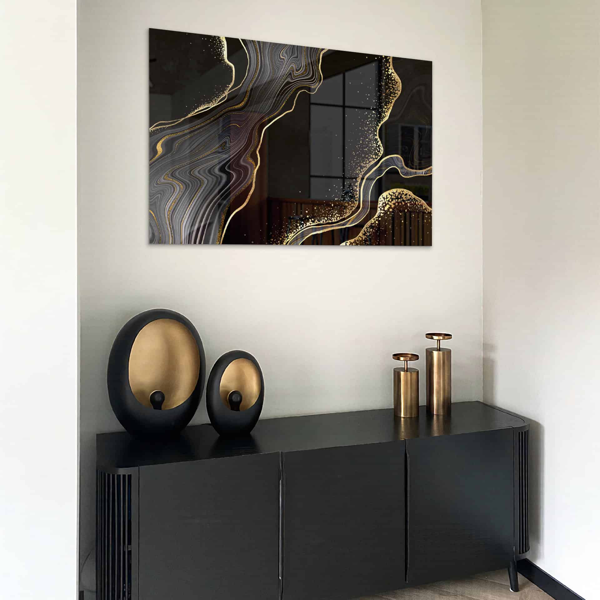 Black & Gold Stone – Glas
