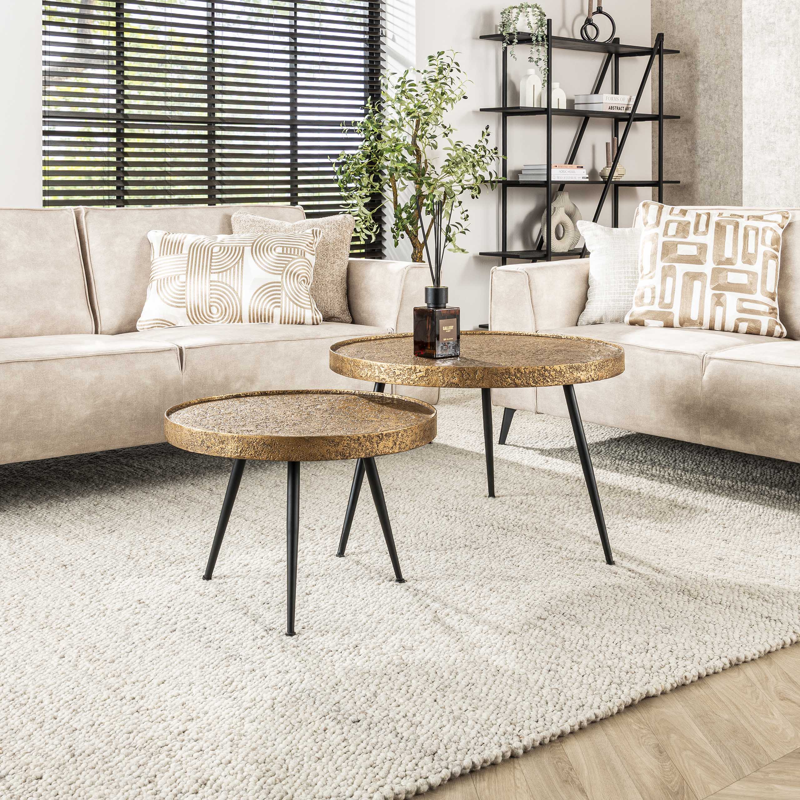 Soffbord Acier guld Ø55 set/2