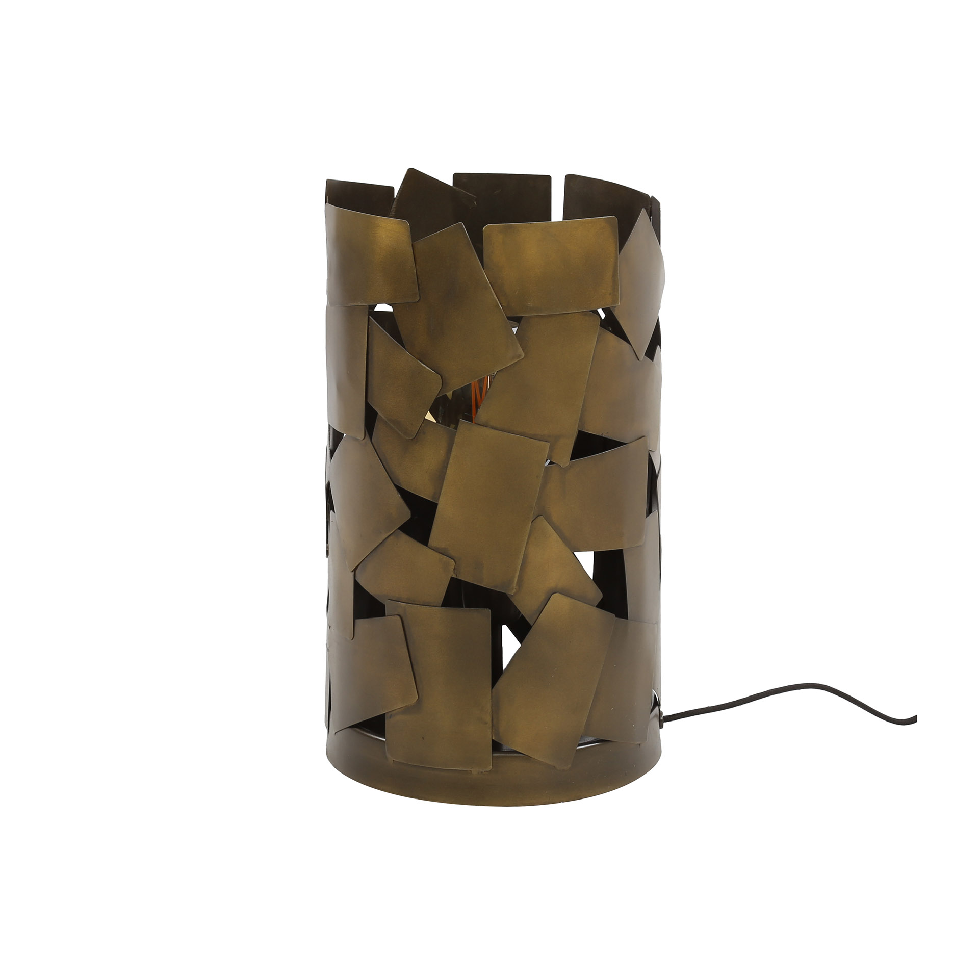 Bordslampa 1L patchcylinder / Brons antik