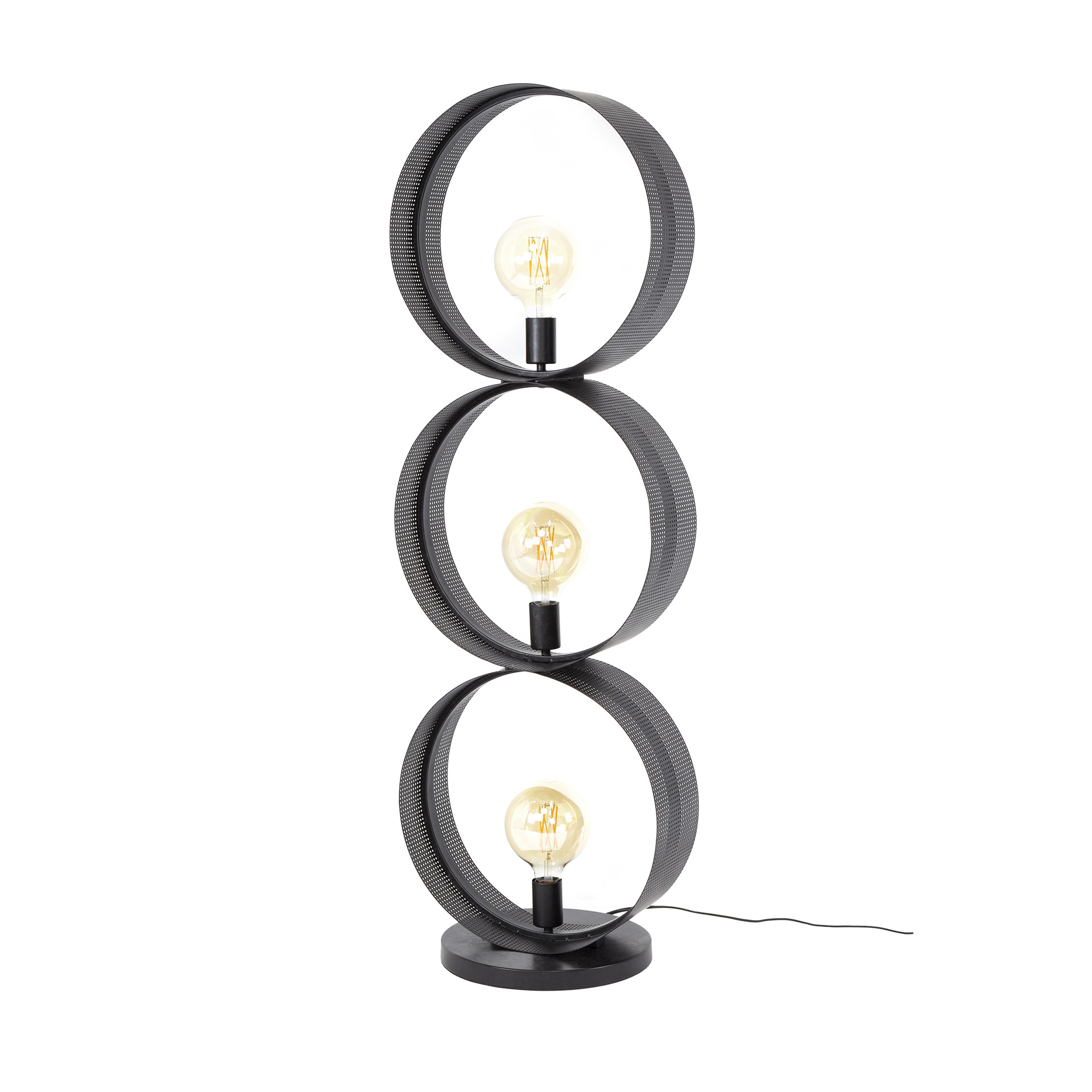 Golvlampa Ring Mesh 3-ljus - Charcoal