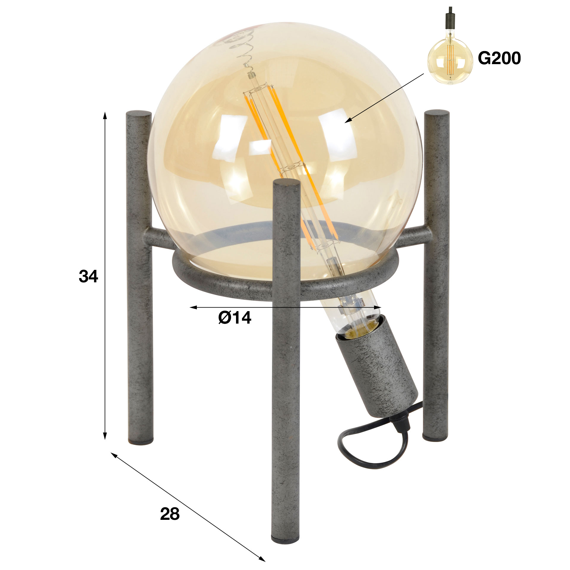 Bordslampa UFO